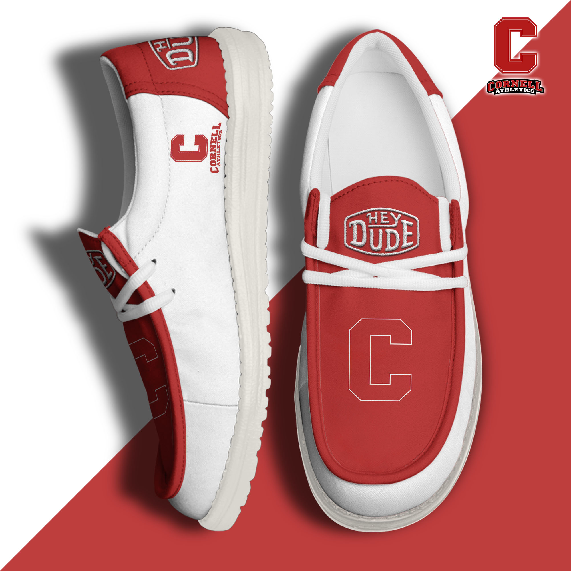 footwearelitecornell big red custom name hey dude shoes 57qtv