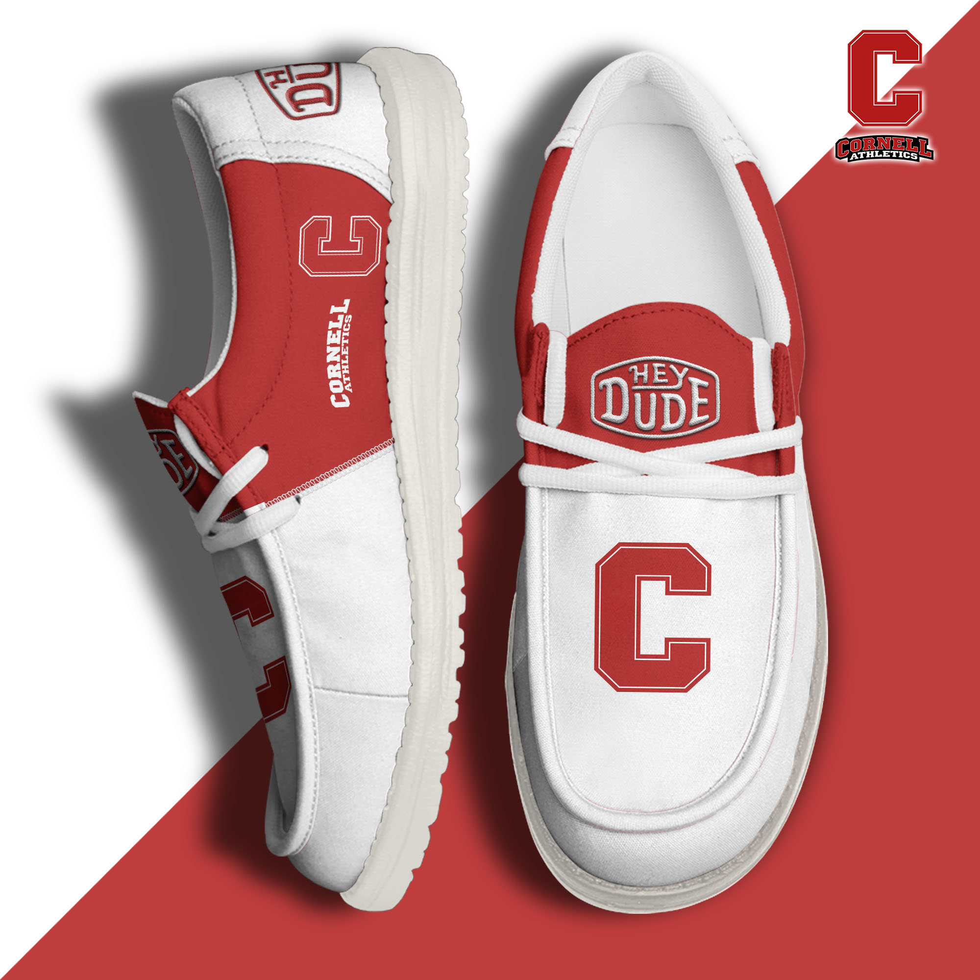 footwearelitecornell big red custom name hey dude shoes t3ftk