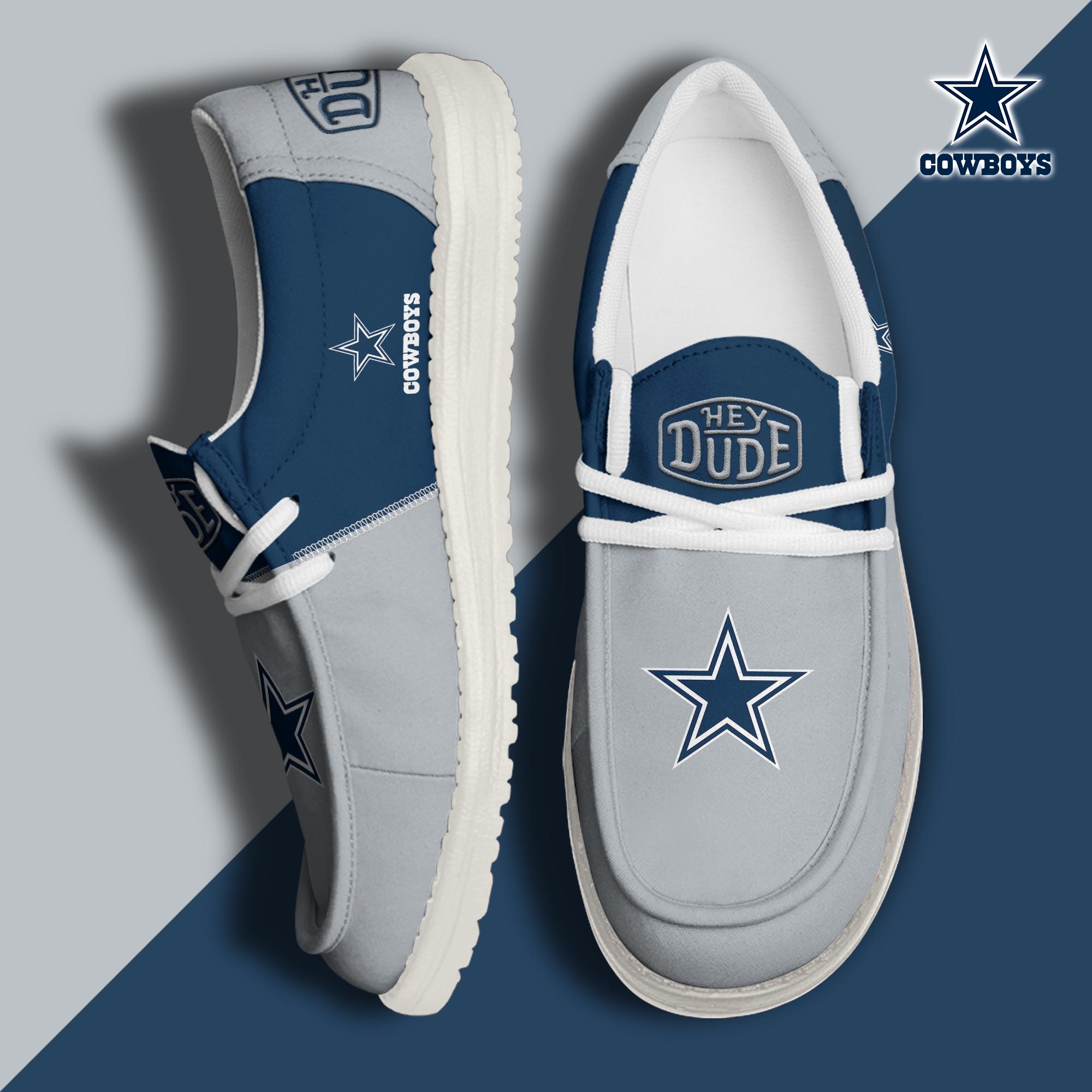 footwearelitedallas cowboys custom name hey dude shoes gshj2