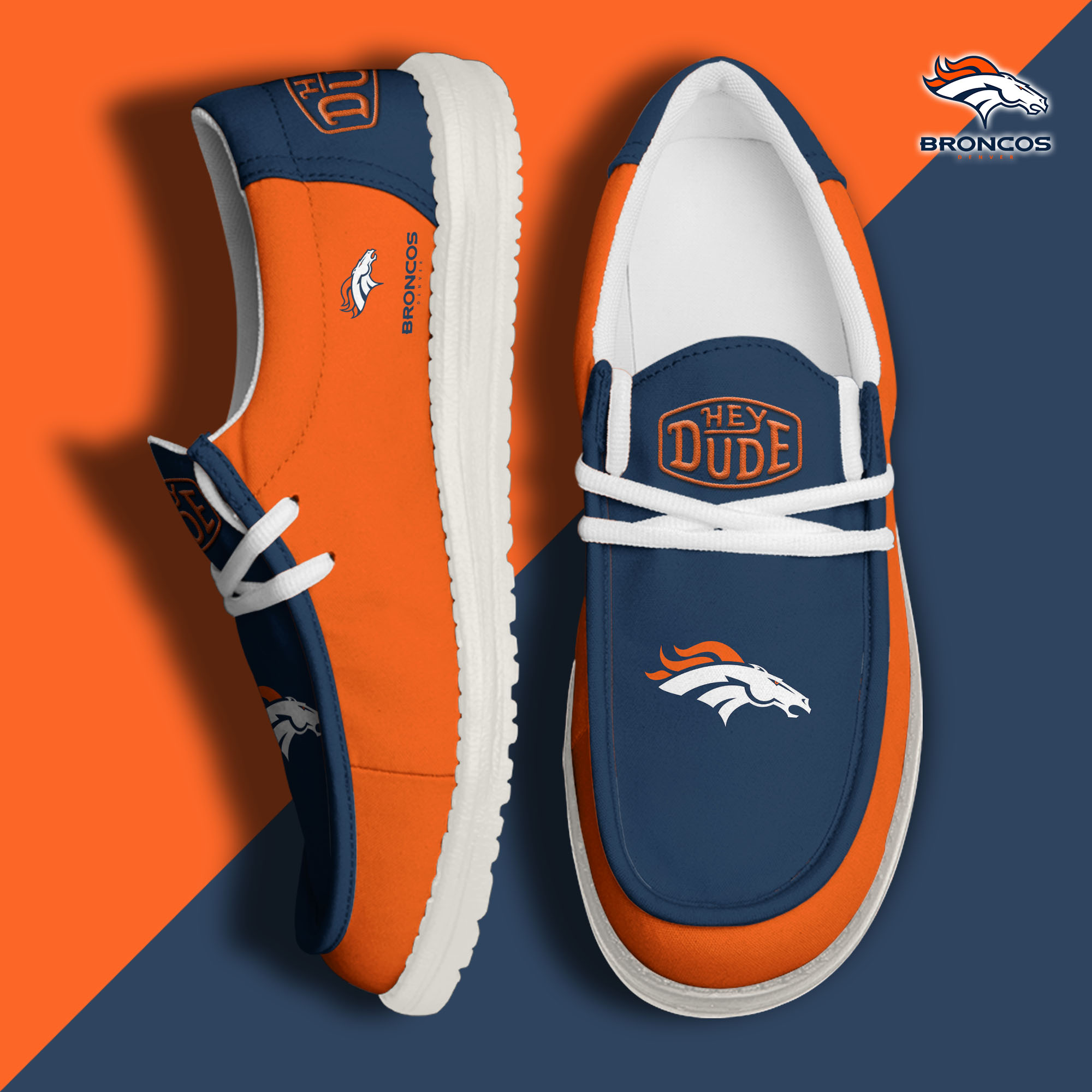 footwearelitedenver broncos custom name hey dude shoes 8l4ux