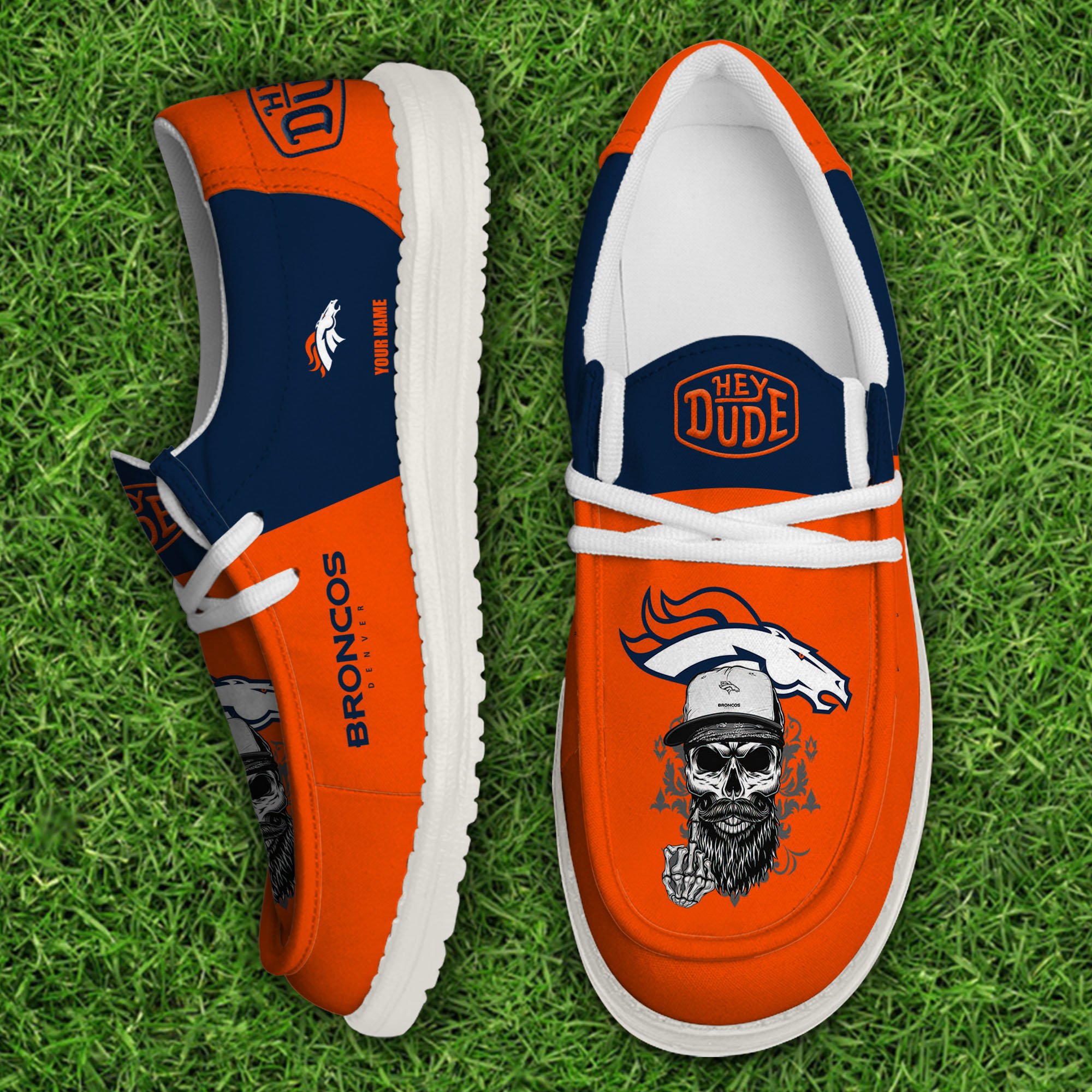 footwearelitedenver broncos custom name hey dude shoes yufv1