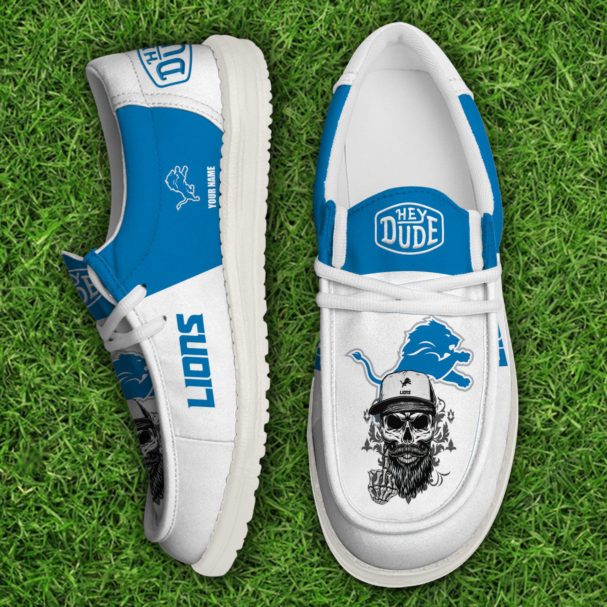 footwearelitedetroit lions custom name hey dude shoes 86l2x