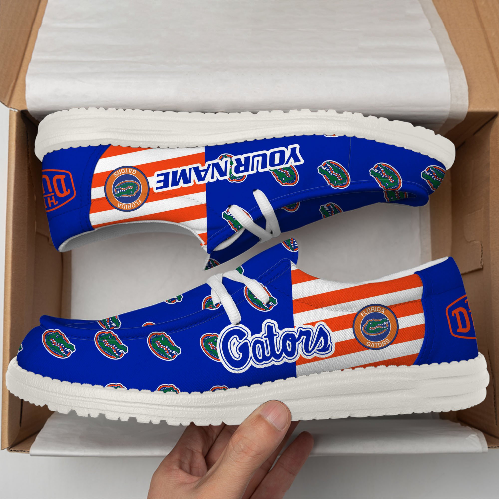 footweareliteflorida gators custom name hey dude shoes sfcwb