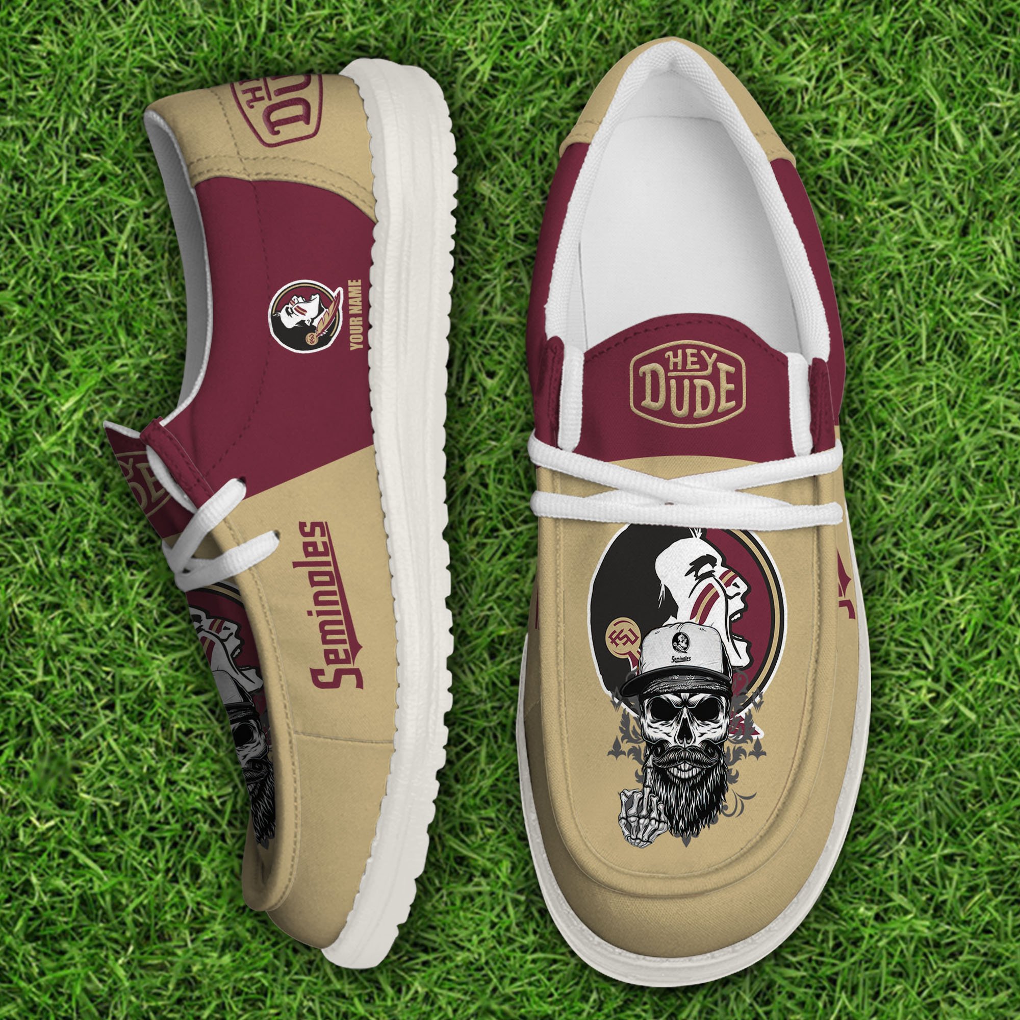 footweareliteflorida state seminoles custom name hey dude shoes 7turi