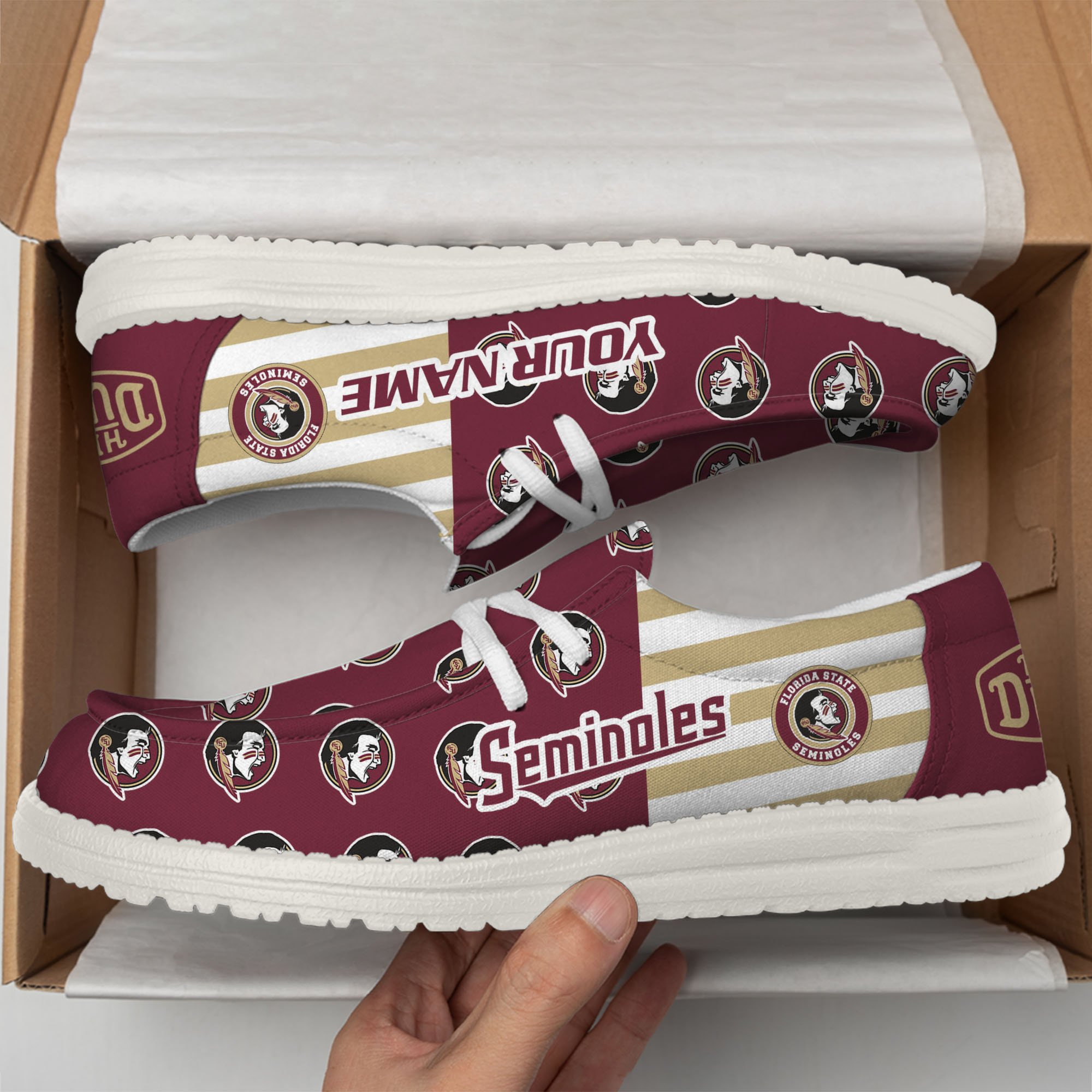 footweareliteflorida state seminoles custom name hey dude shoes j2vjq