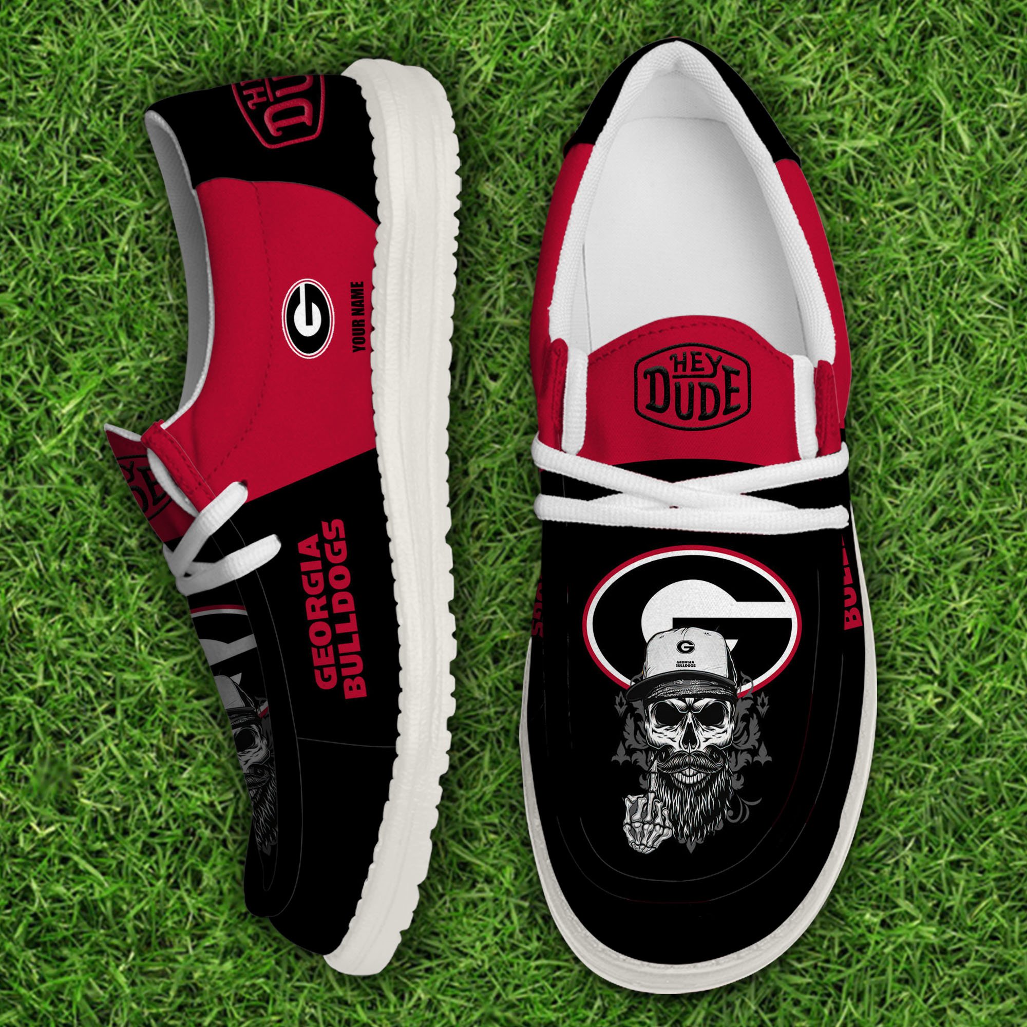 footwearelitegeorgia bulldogs custom name hey dude shoes 6hvc1