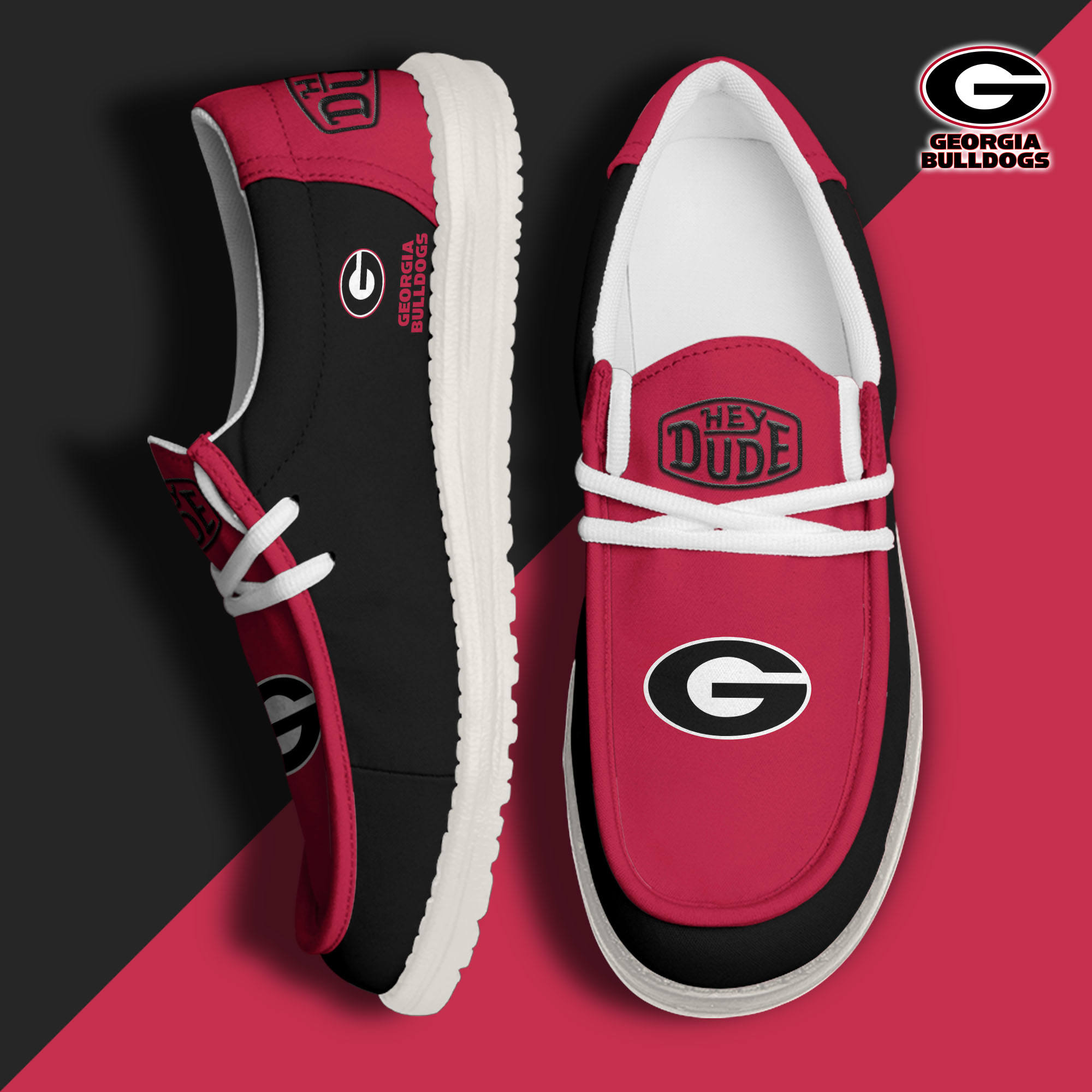 footwearelitegeorgia bulldogs custom name hey dude shoes sao8f