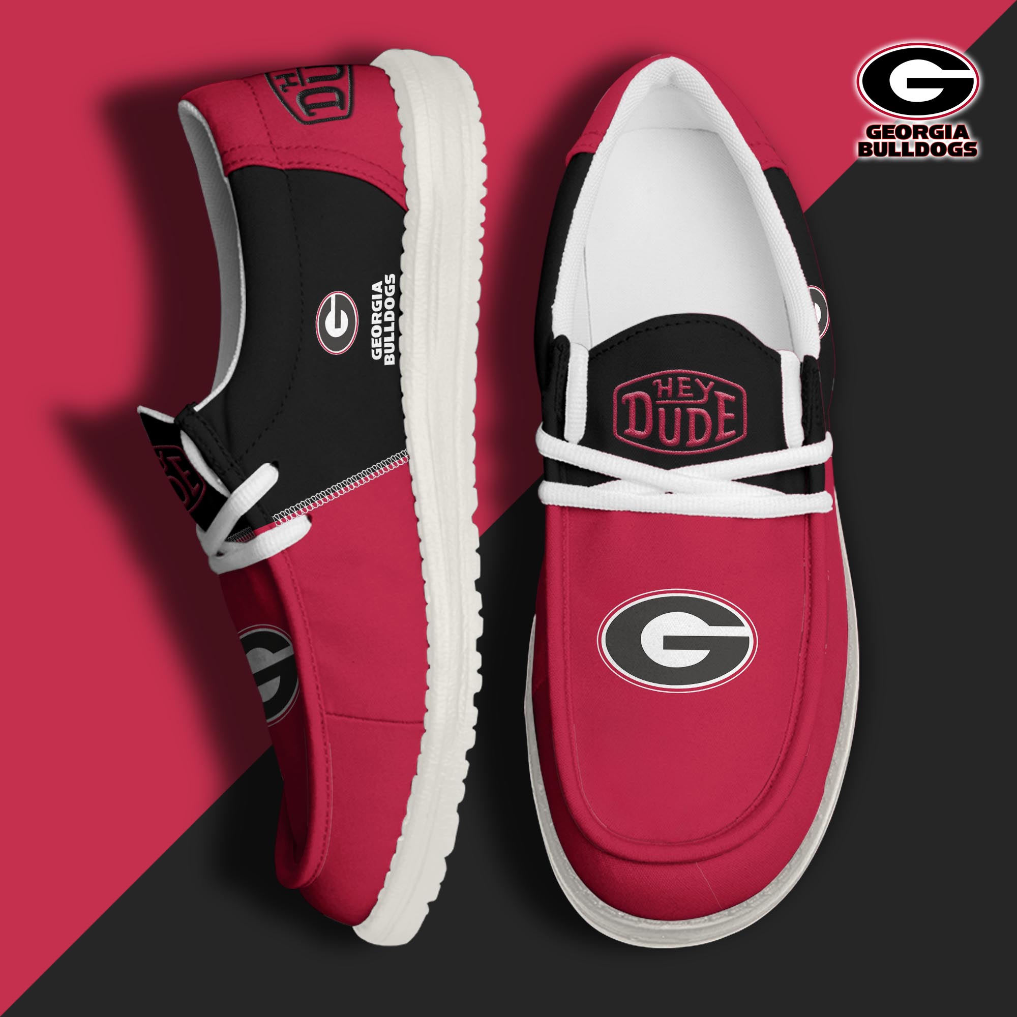 footwearelitegeorgia bulldogs custom name hey dude shoes sojix