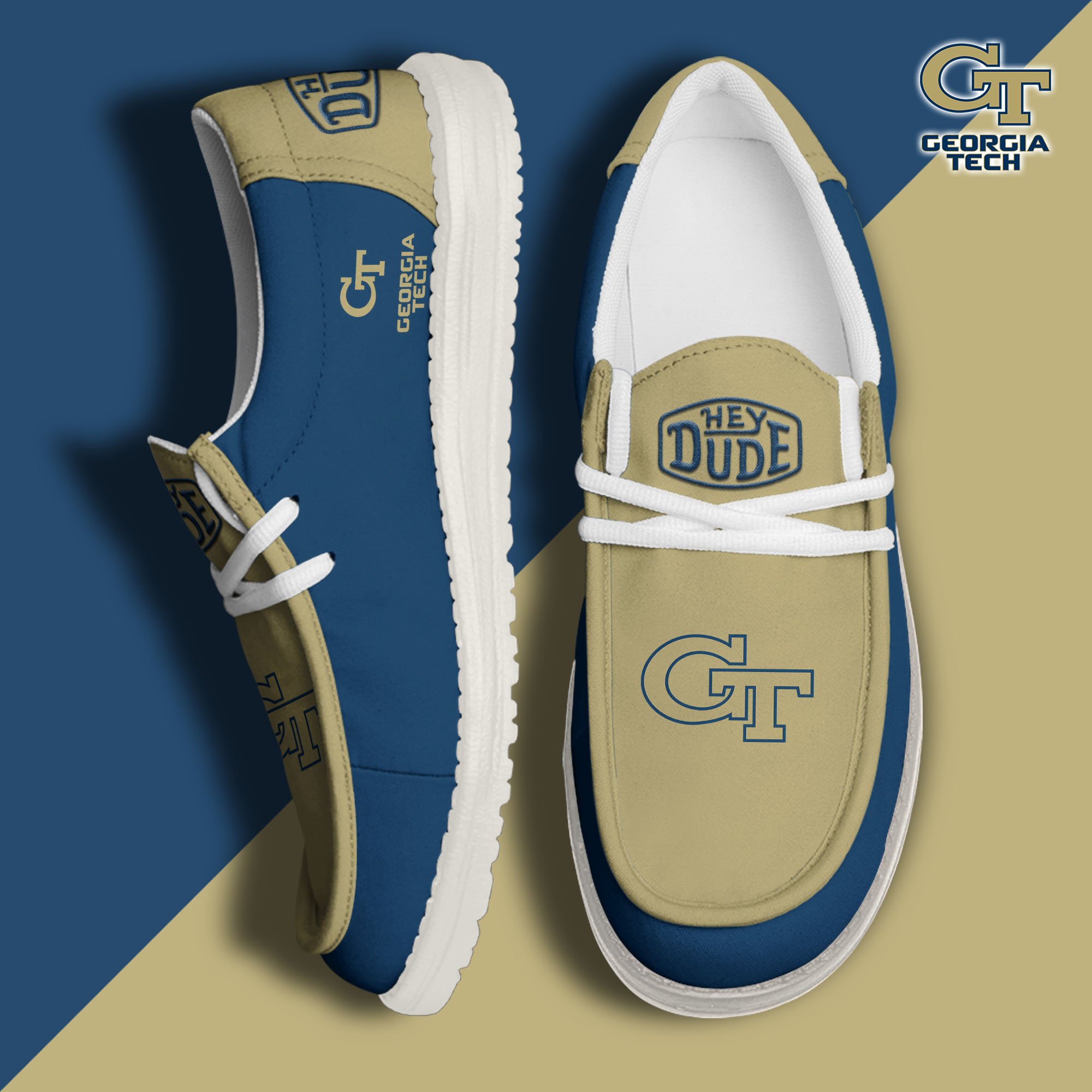 footwearelitegeorgia tech yellow jackets custom name hey dude shoes 2c2ar