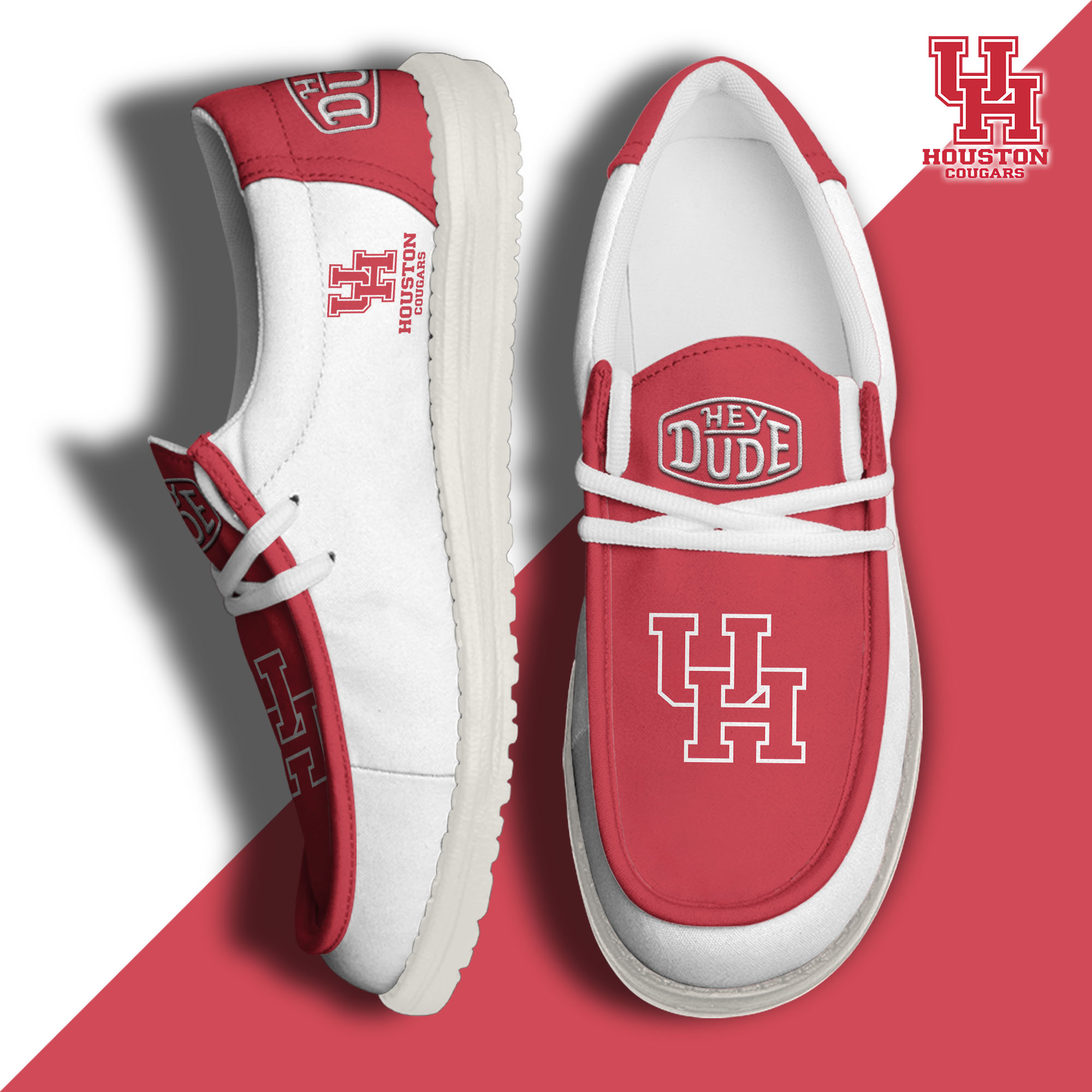 footwearelitehouston cougars custom name hey dude shoes yhmkl