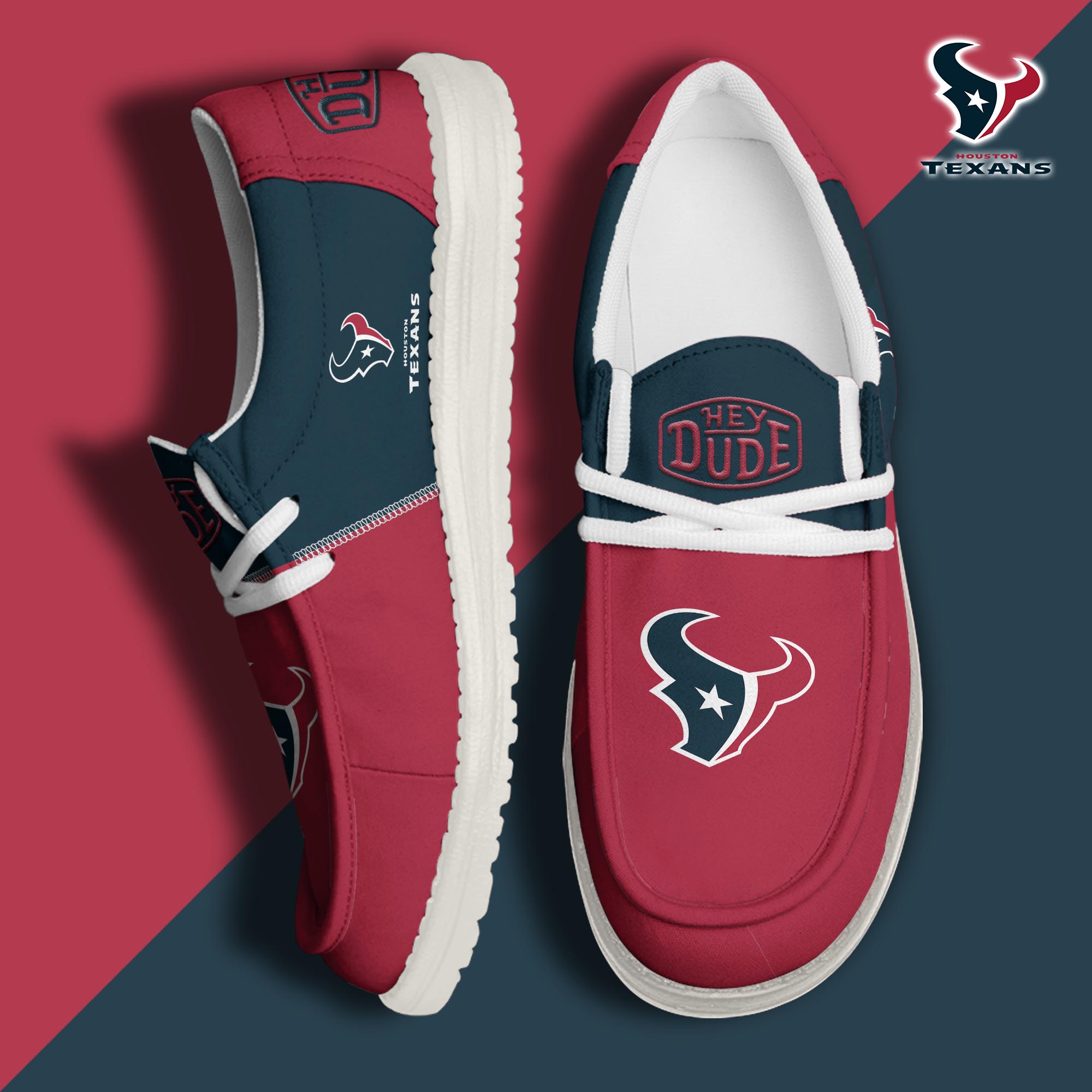 footwearelitehouston texans custom name hey dude shoes adcar