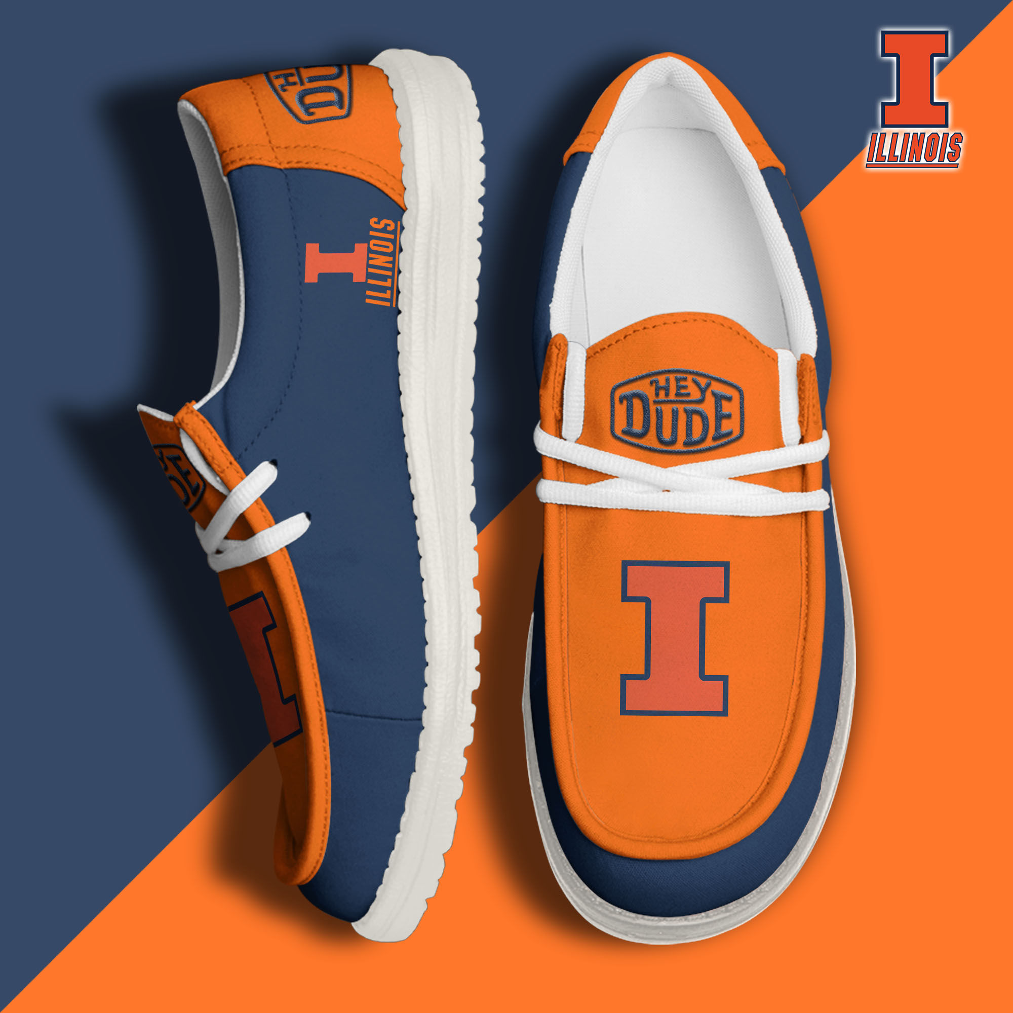 footweareliteillinois fighting illini custom name hey dude shoes 4jerr