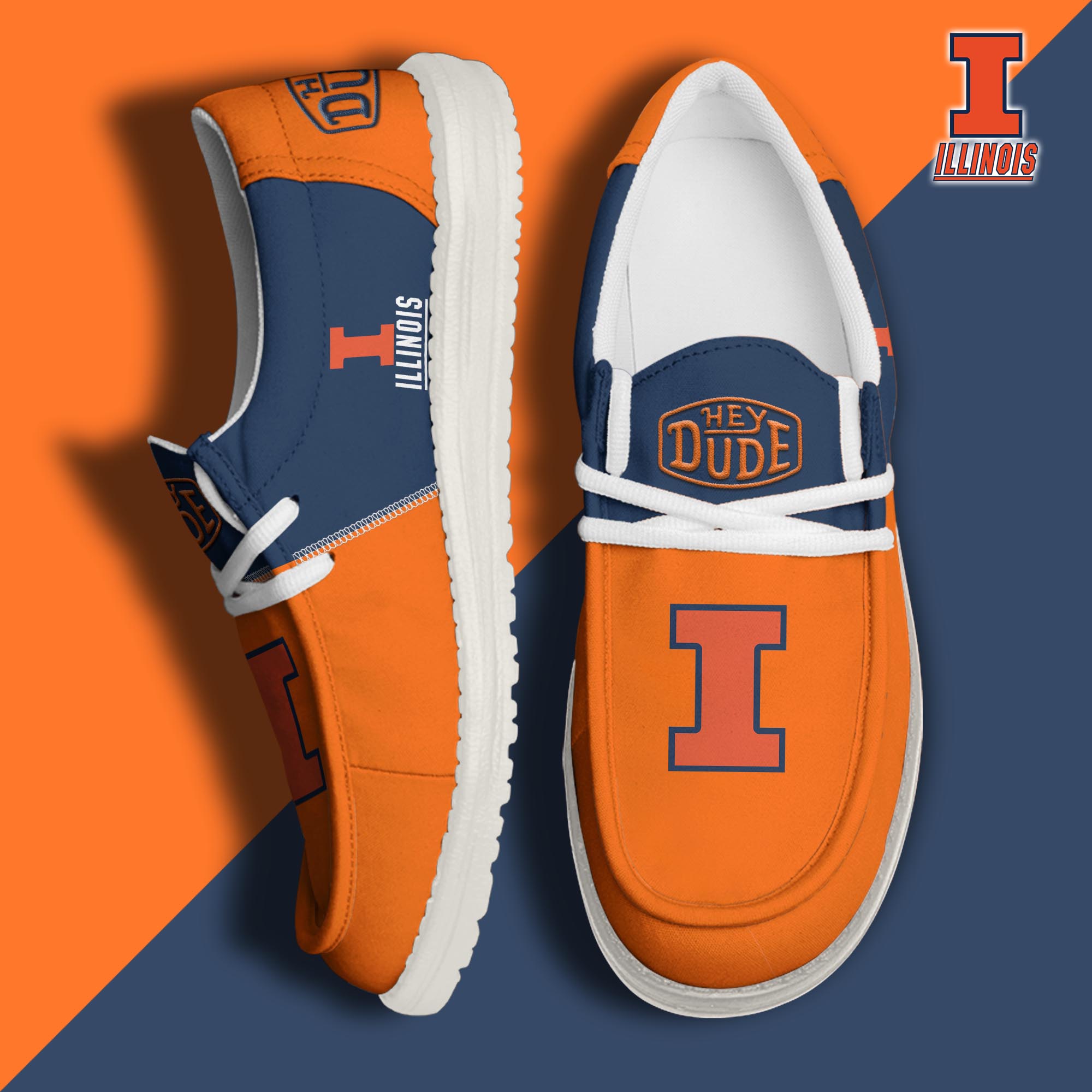 footweareliteillinois fighting illini custom name hey dude shoes rtzid