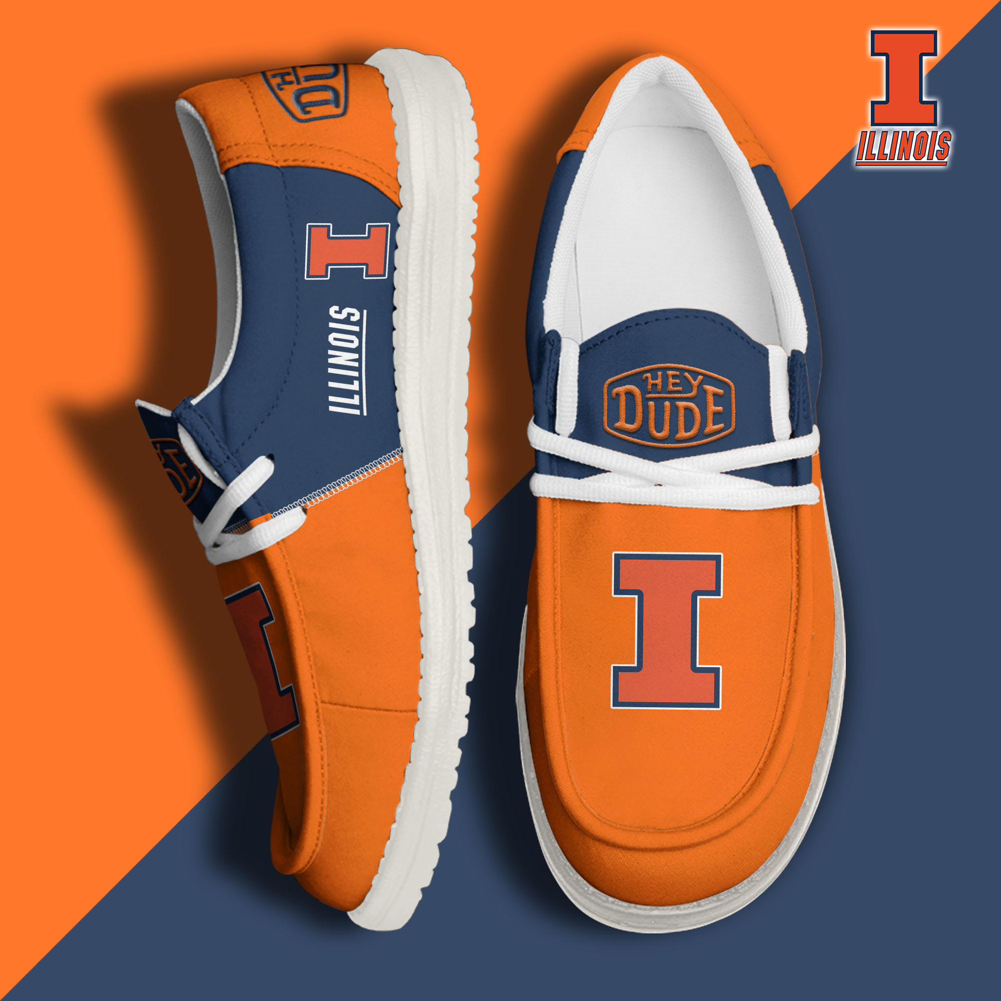 footweareliteillinois fighting illini custom name hey dude shoes xjn2l