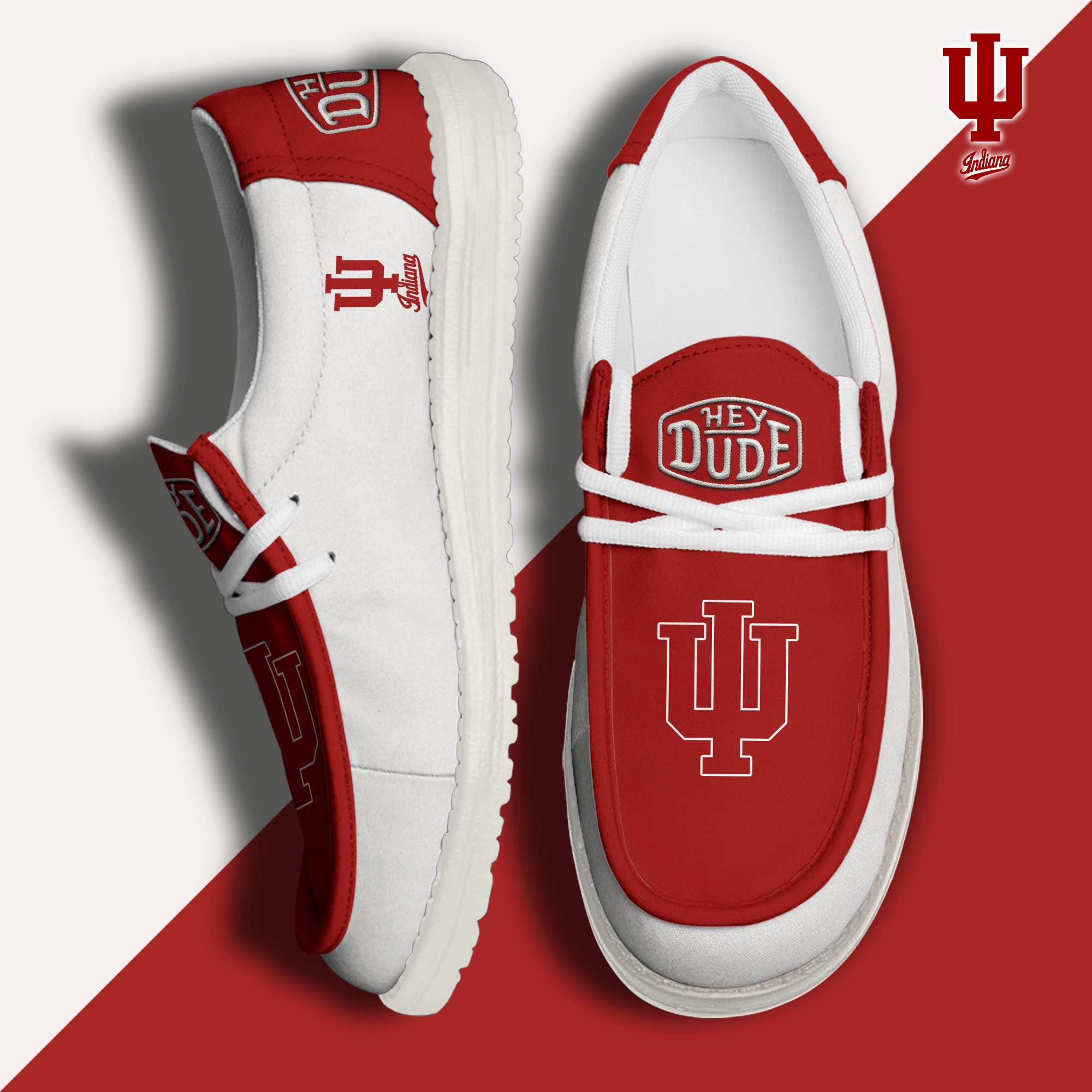 footweareliteindiana hoosiers custom name hey dude shoes nthwd