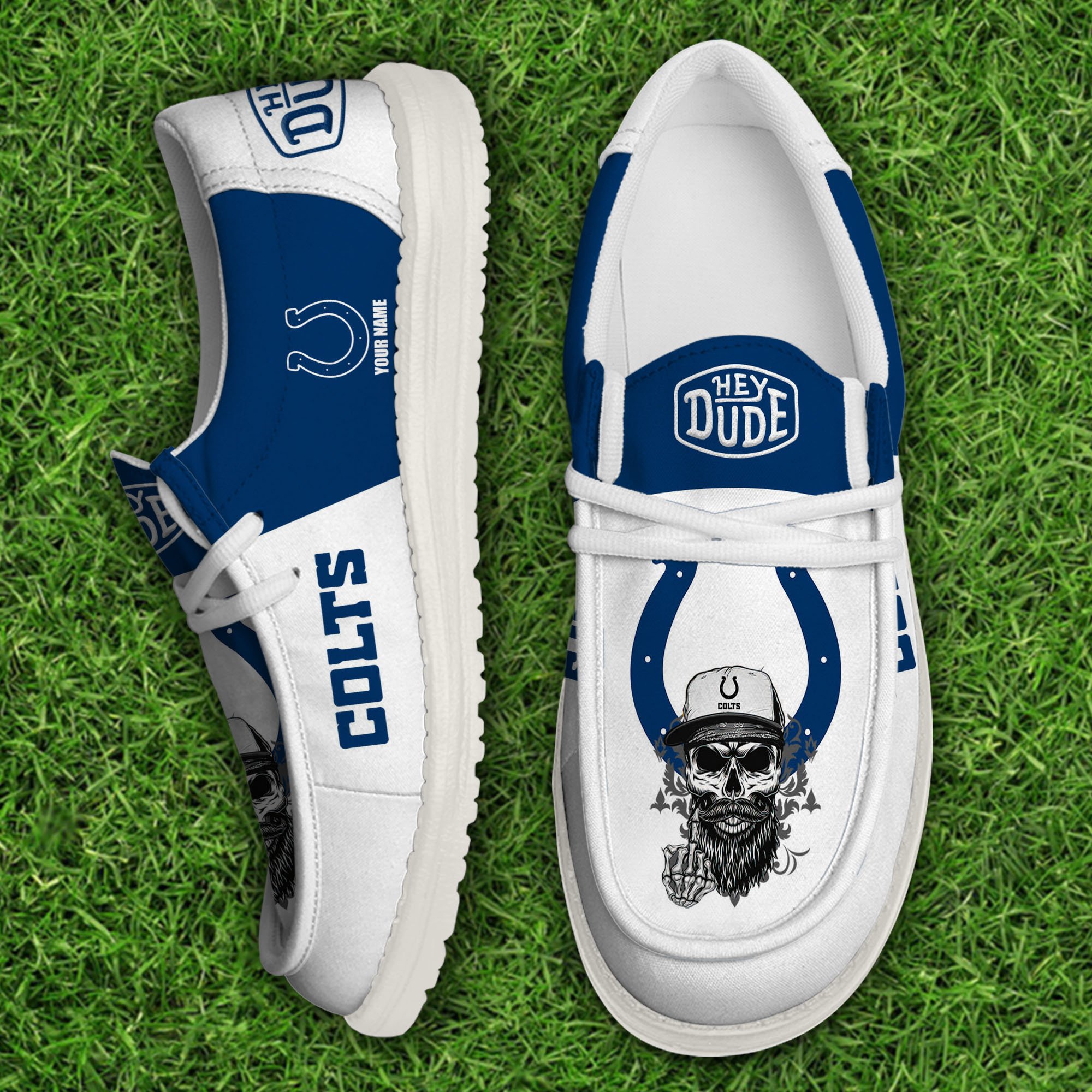 footweareliteindianapolis colts custom name hey dude shoes b457v