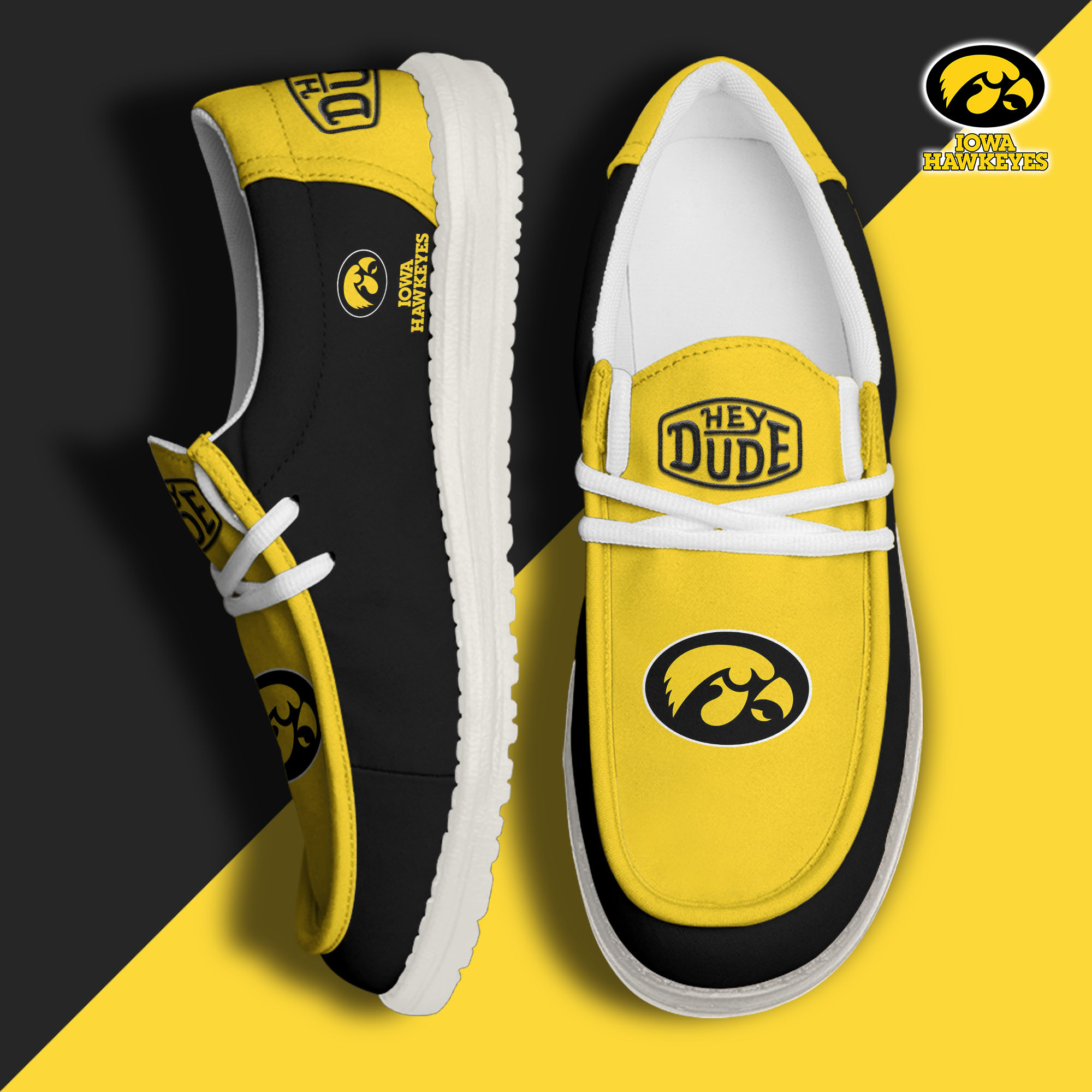 footweareliteiowa hawkeyes custom name hey dude shoes e6mno