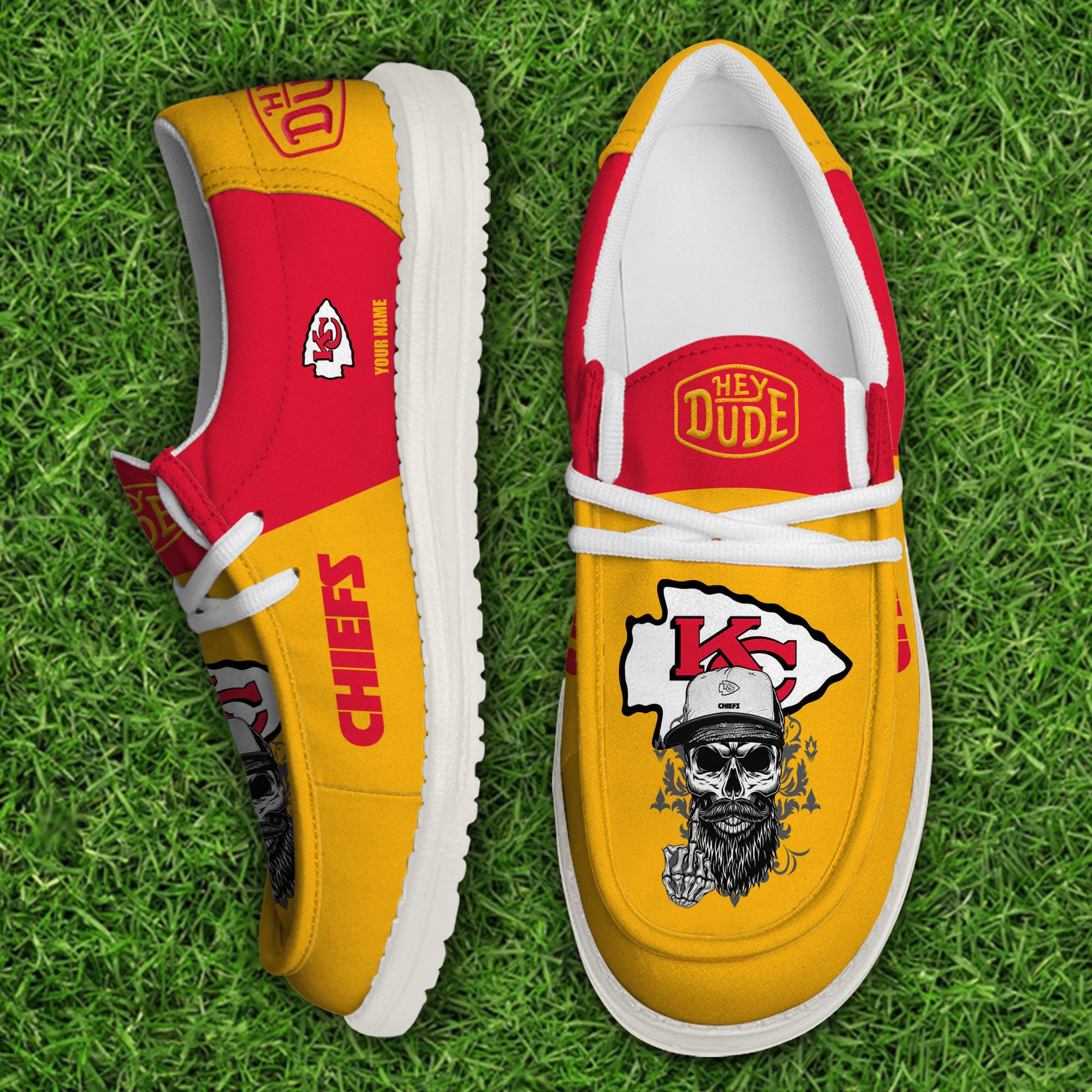 footwearelitekansas city chiefs custom name hey dude shoes bww5k