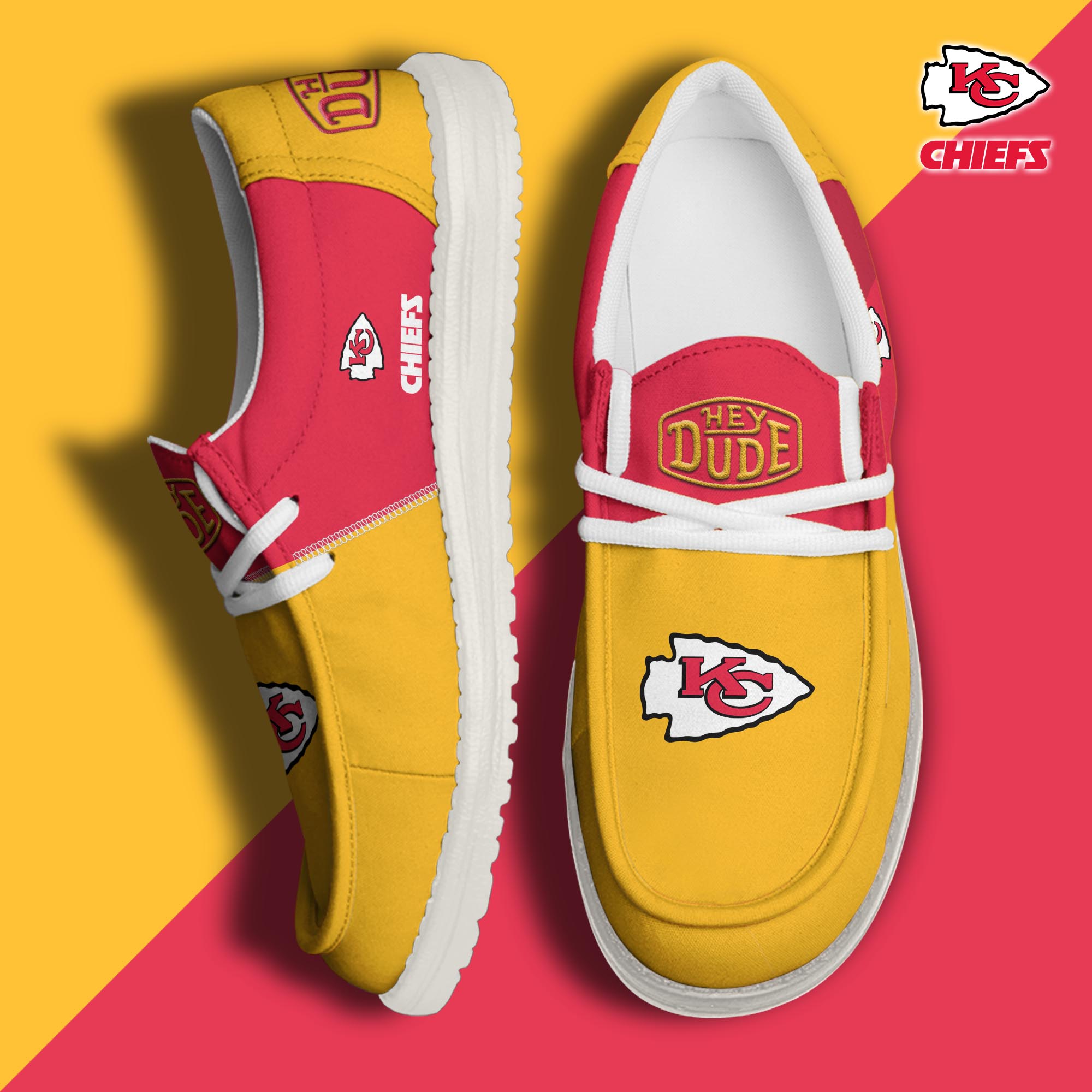 footwearelitekansas city chiefs custom name hey dude shoes gx9sb