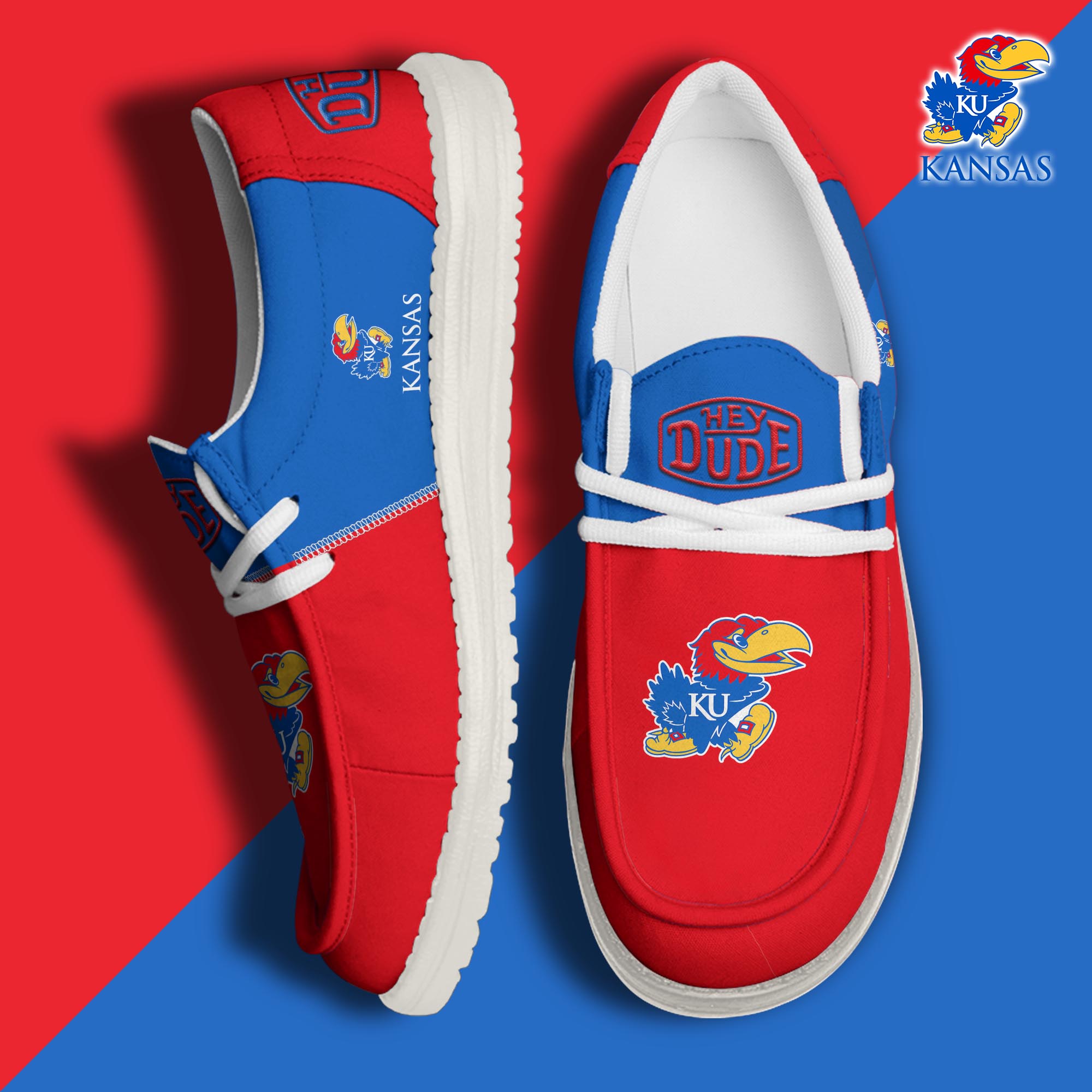 footwearelitekansas jayhawks custom name hey dude shoes qvb4q