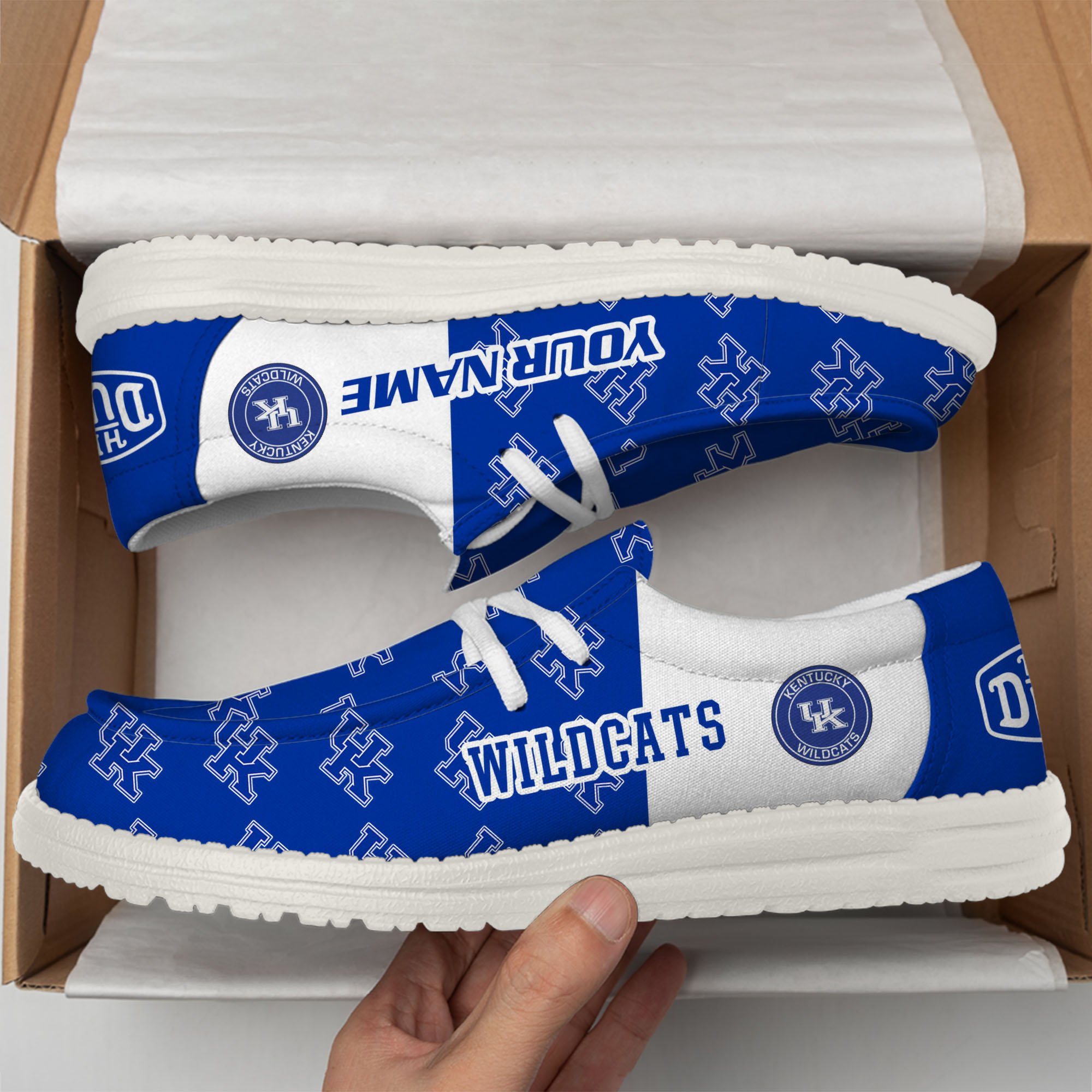 footwearelitekentucky wildcats custom name hey dude shoes c4us3