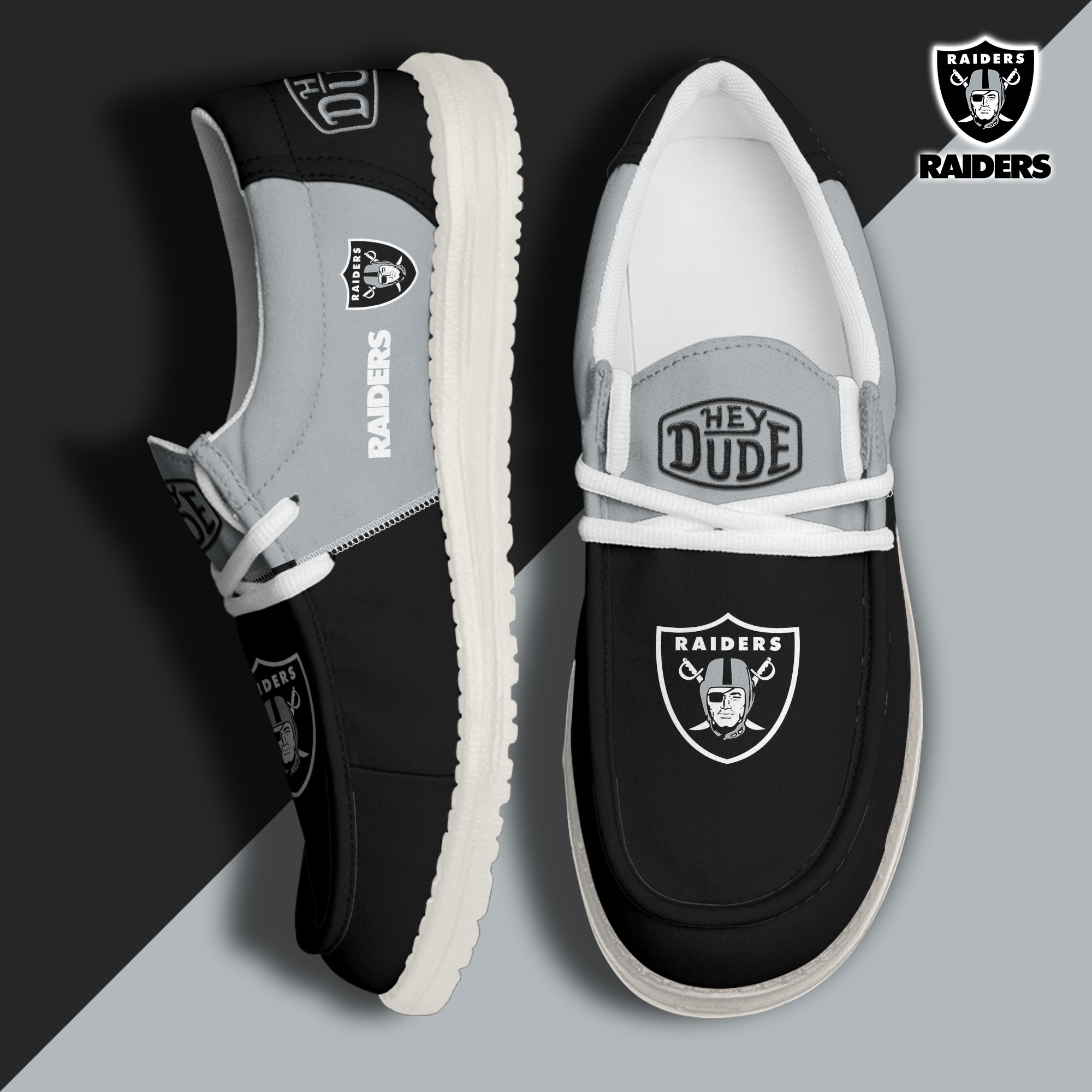 footwearelitelas vegas raiders custom name hey dude shoes e7rs1