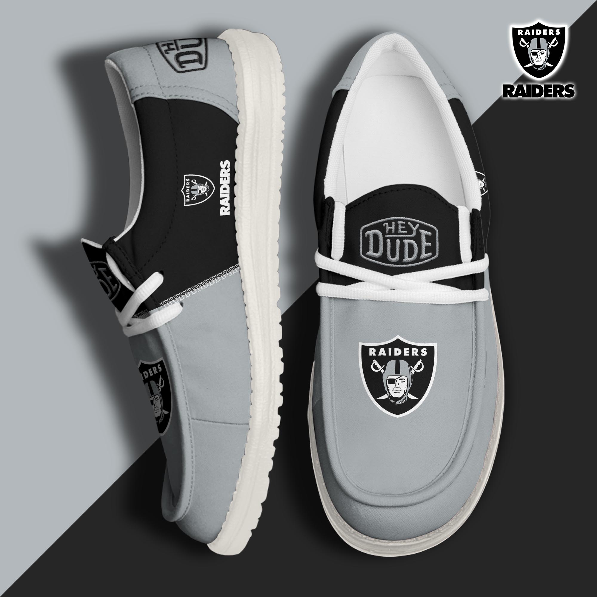 footwearelitelas vegas raiders custom name hey dude shoes fggfr