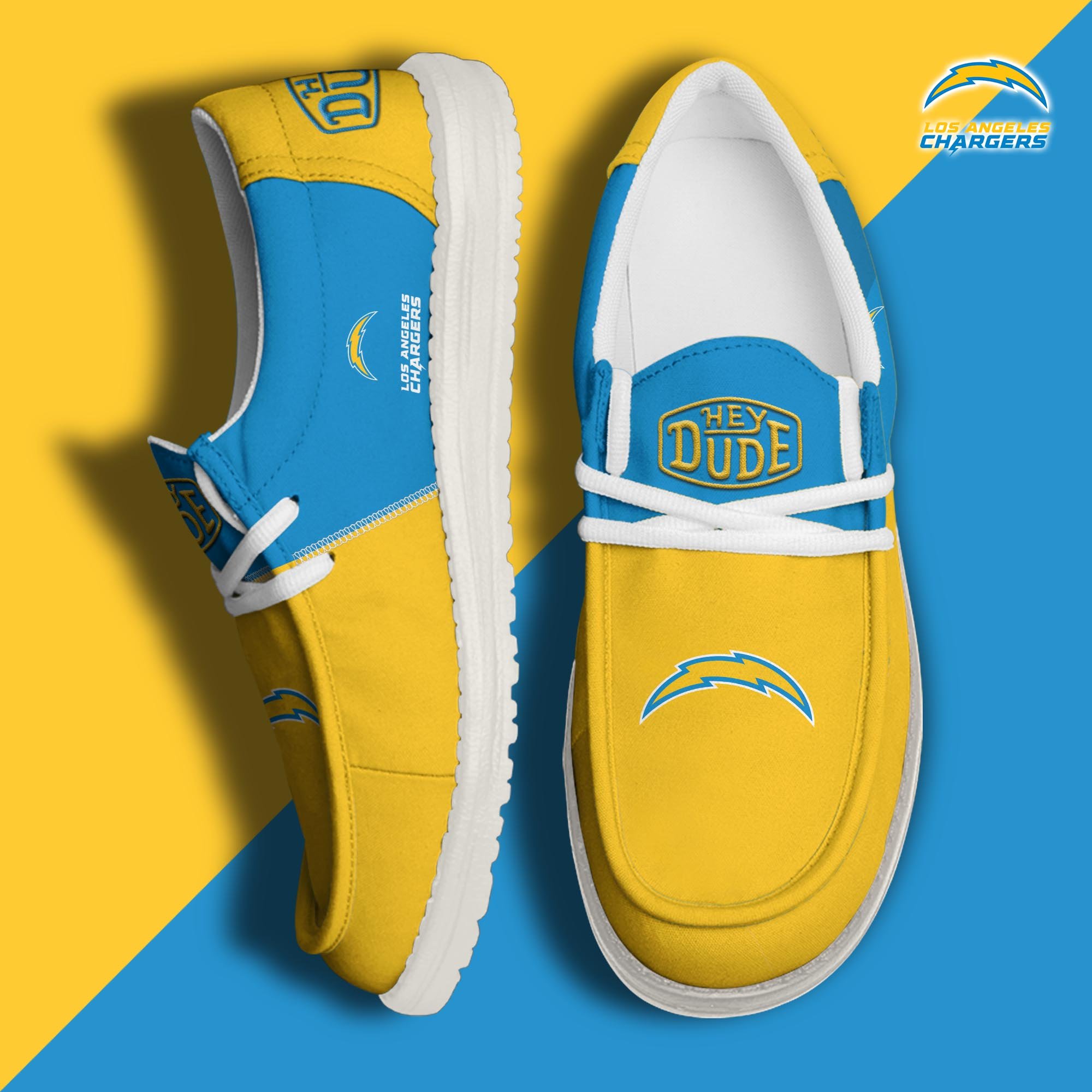 footwearelitelos angeles chargers custom name hey dude shoes 8jq5e