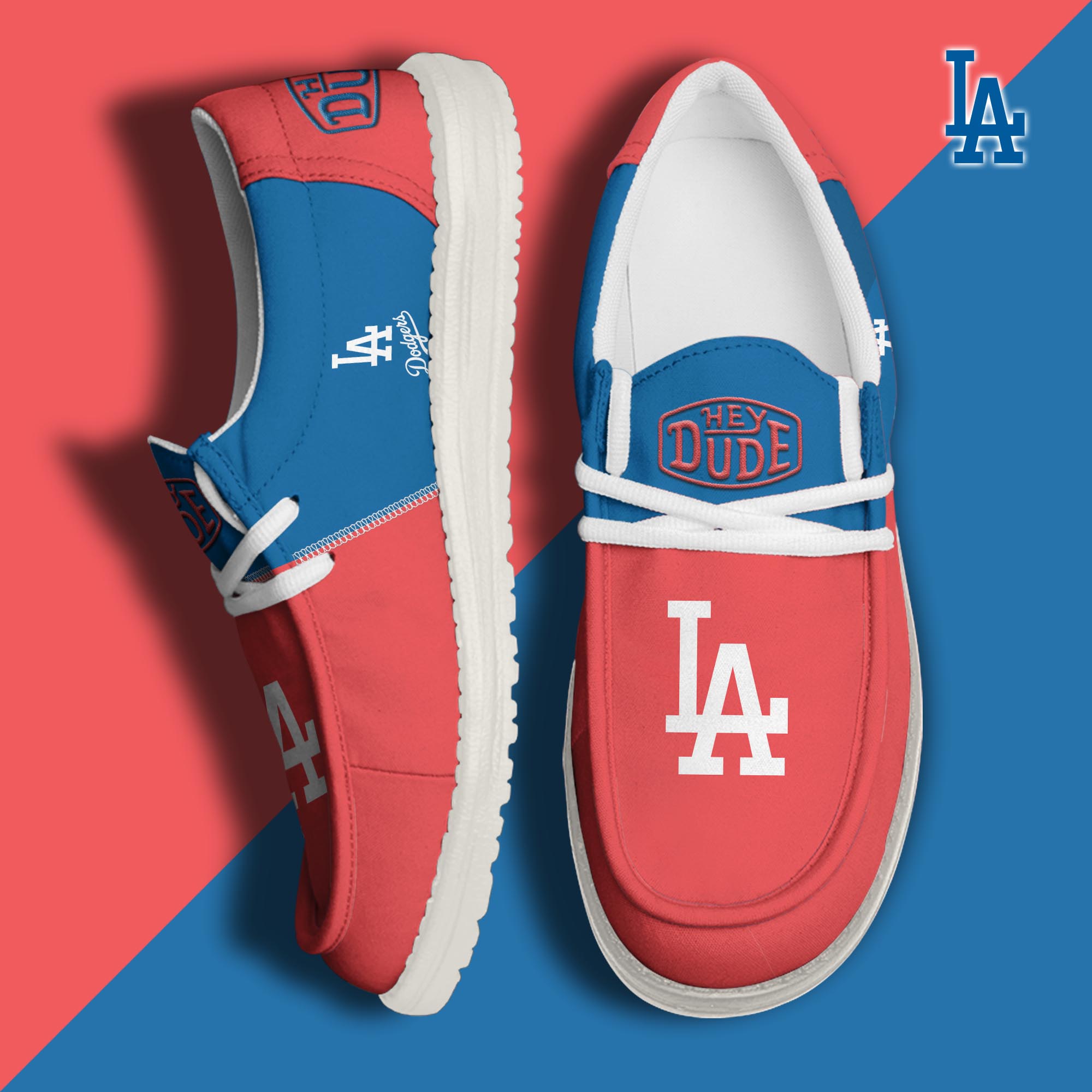 footwearelitelos angeles dodgers custom name hey dude shoes mnj80