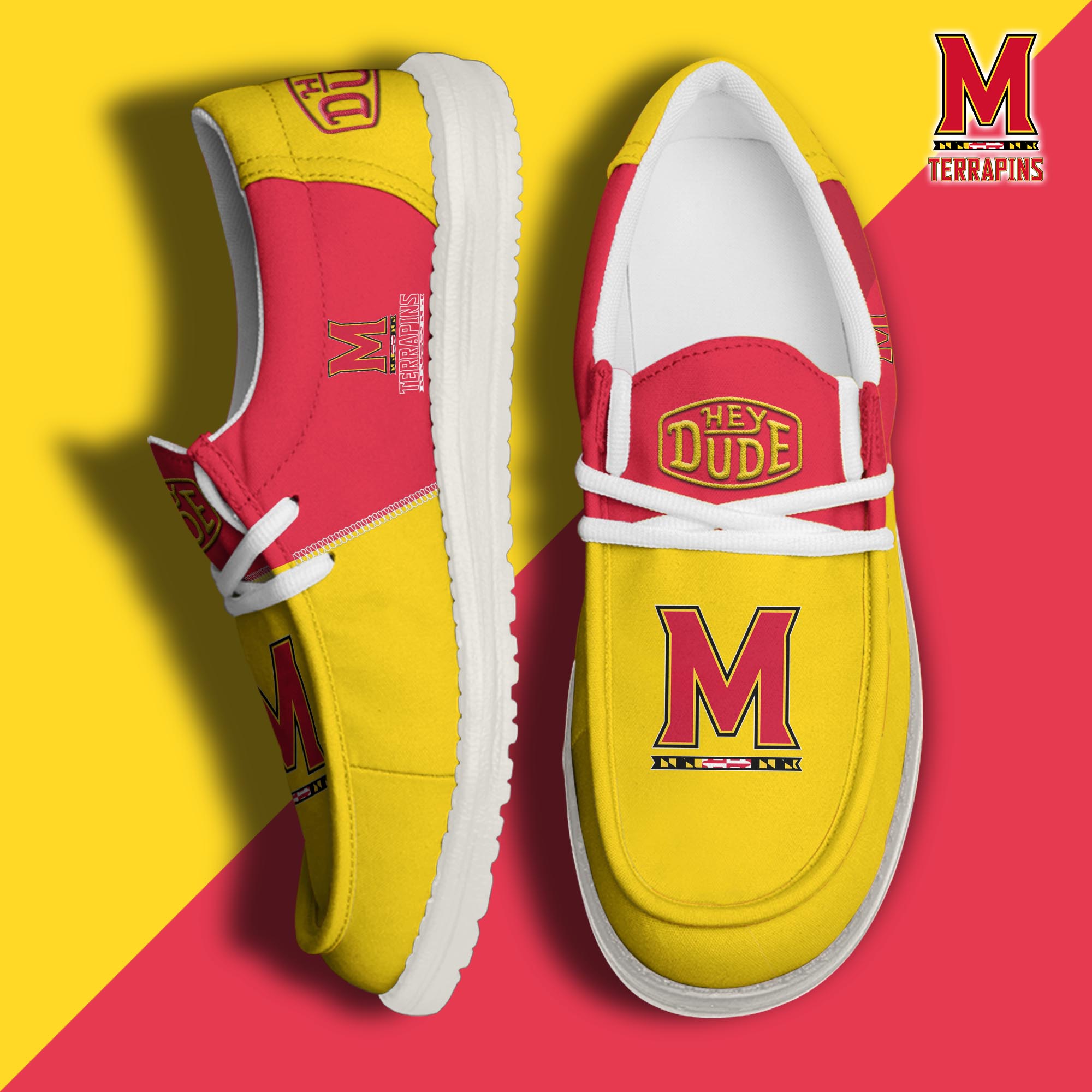 footwearelitemaryland terrapins custom name hey dude shoes ygtlu