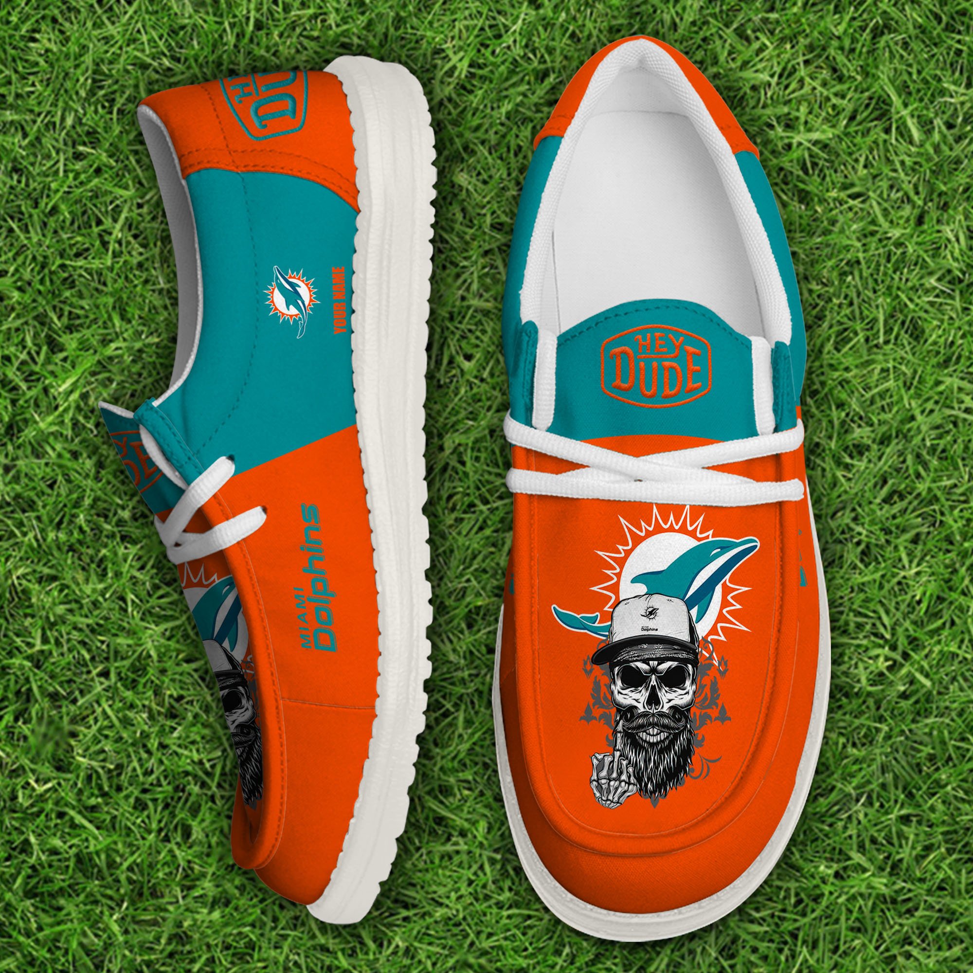 footwearelitemiami dolphins custom name hey dude shoes dle6b