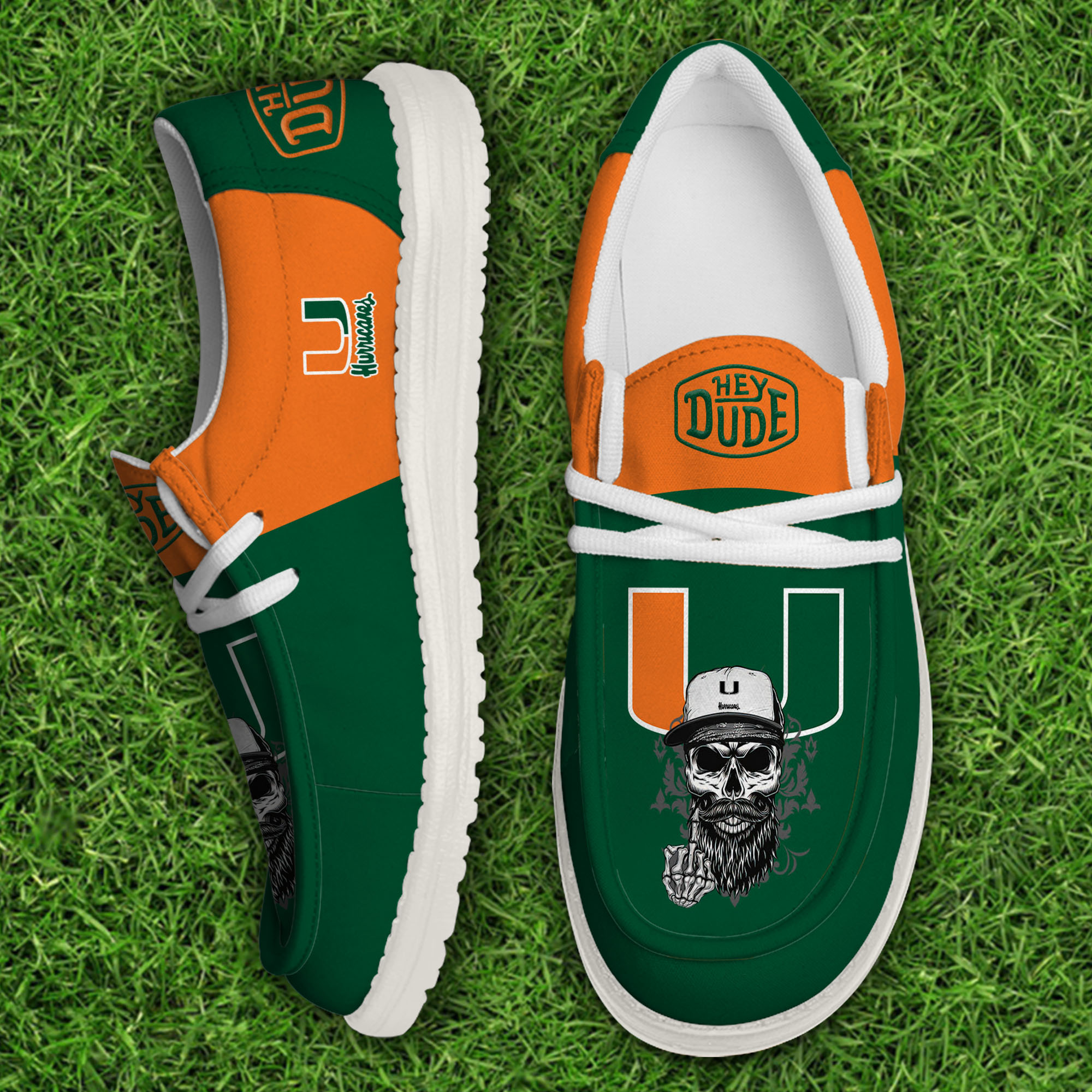 footwearelitemiami hurricanes custom name hey dude shoes ryu1w