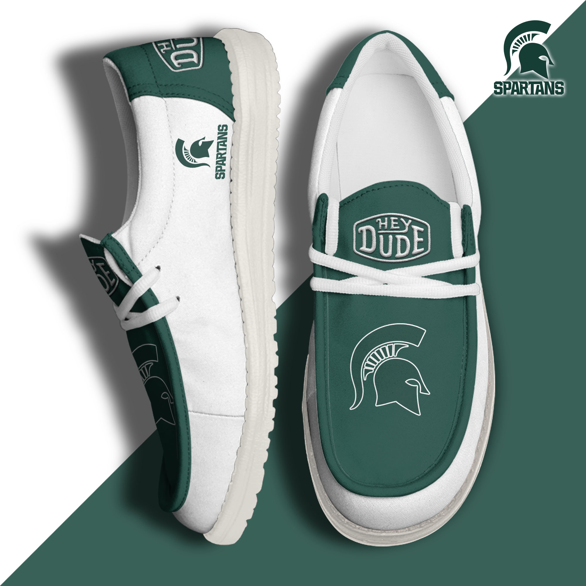 footwearelitemichigan state spartans custom name hey dude shoes gqo4w