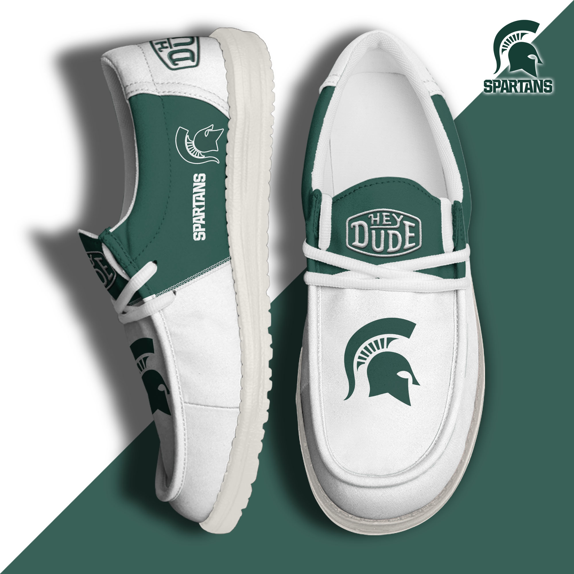 footwearelitemichigan state spartans custom name hey dude shoes m9iap