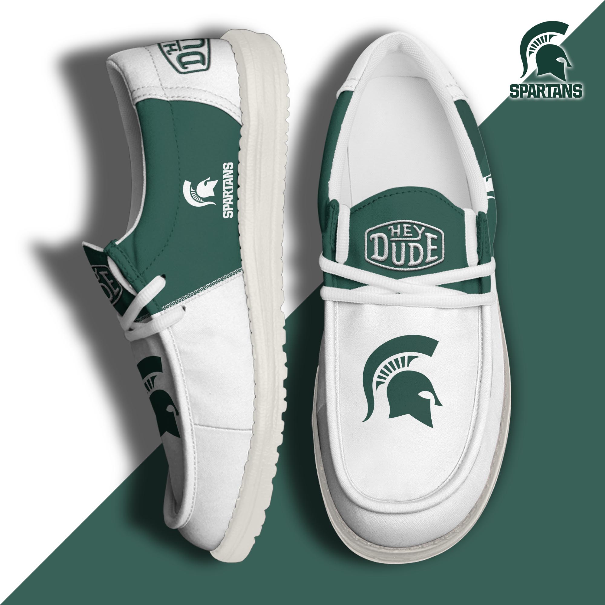 footwearelitemichigan state spartans custom name hey dude shoes x2phx