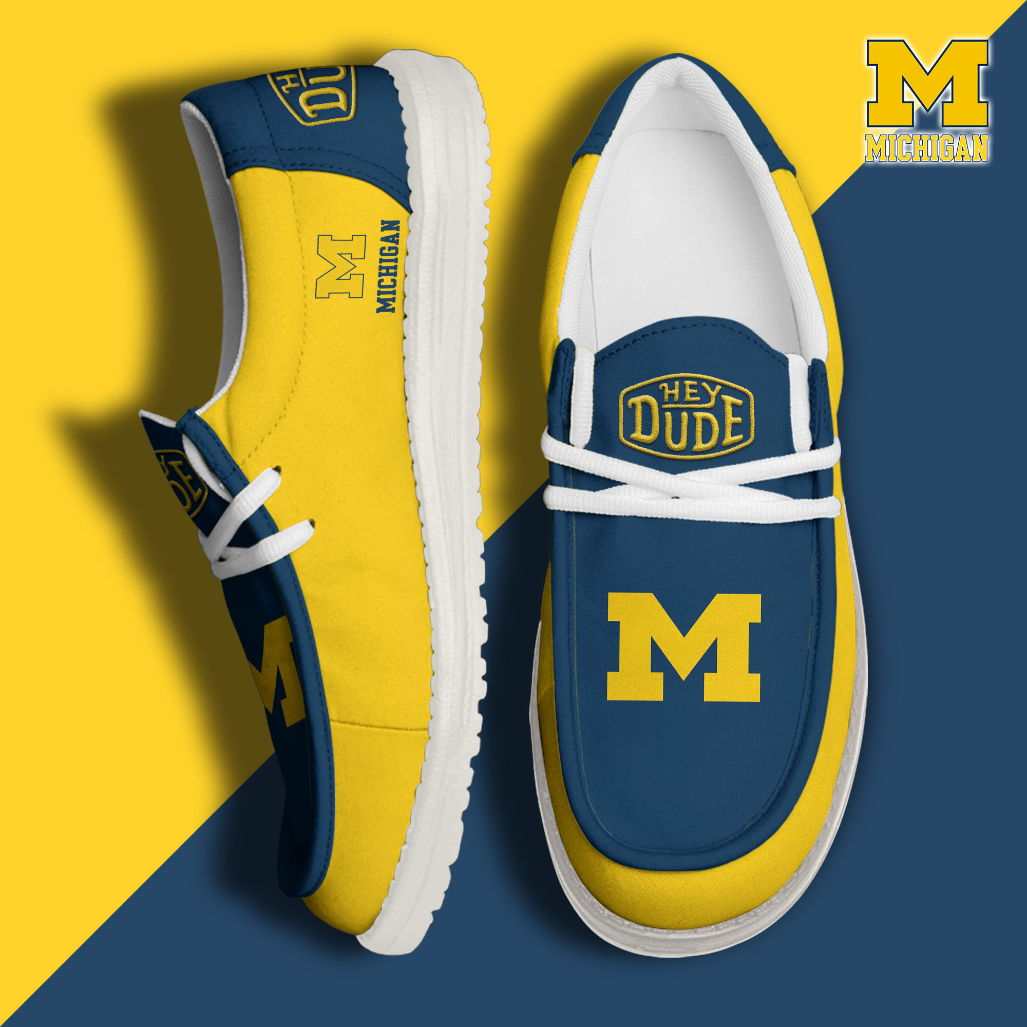 footwearelitemichigan wolverines custom name hey dude shoes 4ksa2