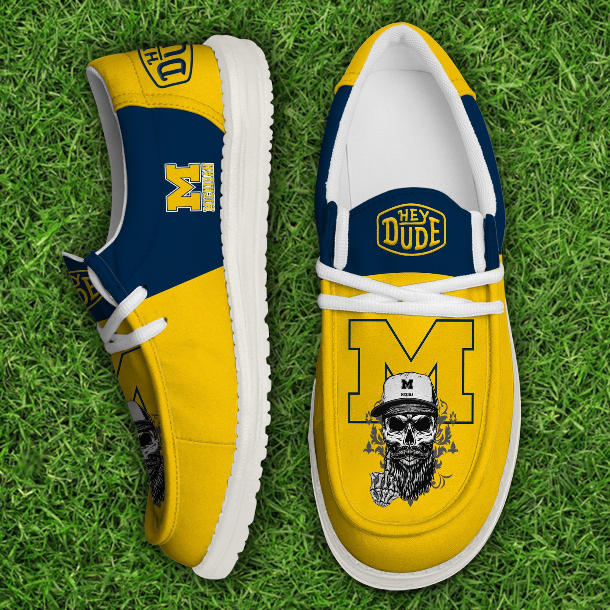 footwearelitemichigan wolverines custom name hey dude shoes xvxtl