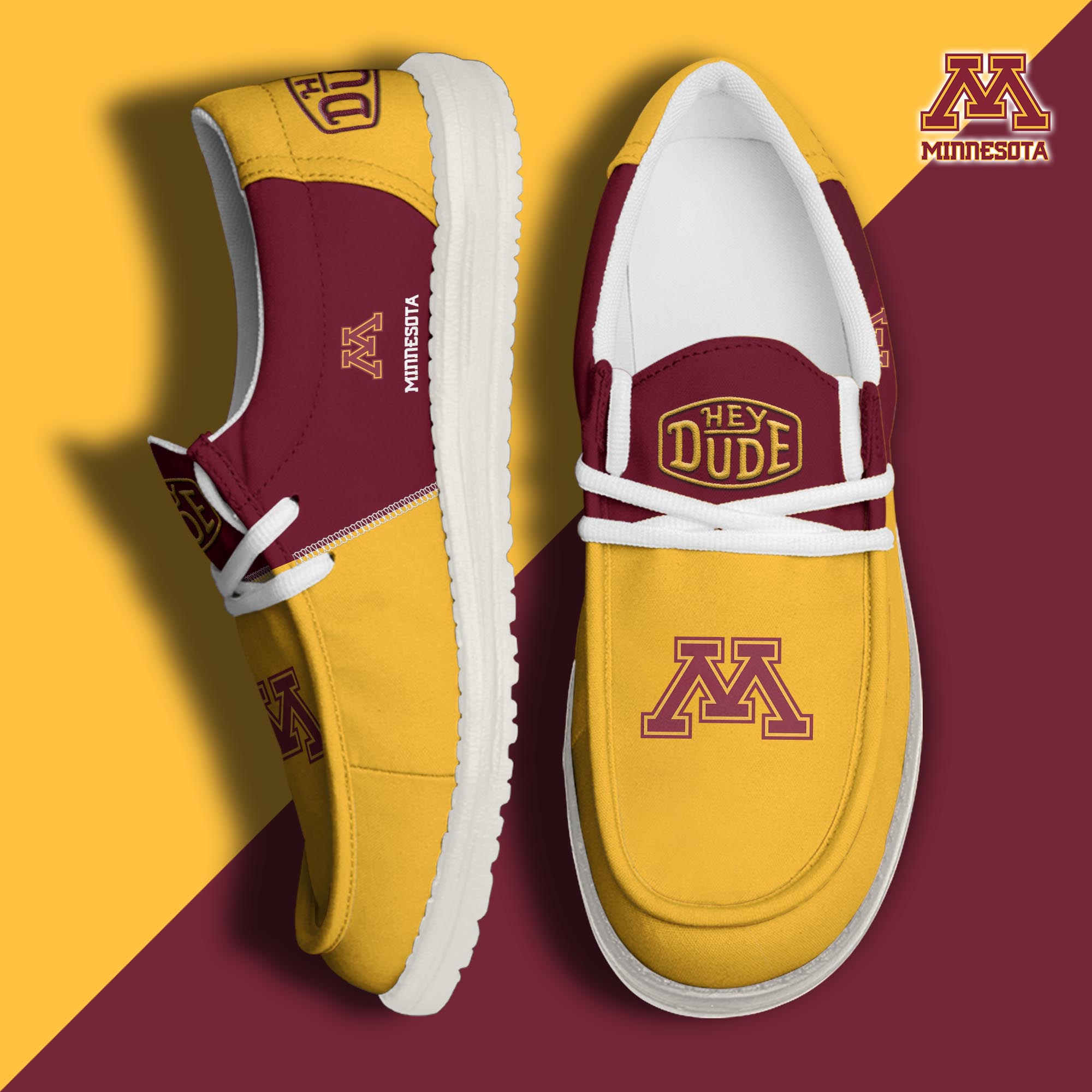 footweareliteminnesota golden gophers custom name hey dude shoes c2qon