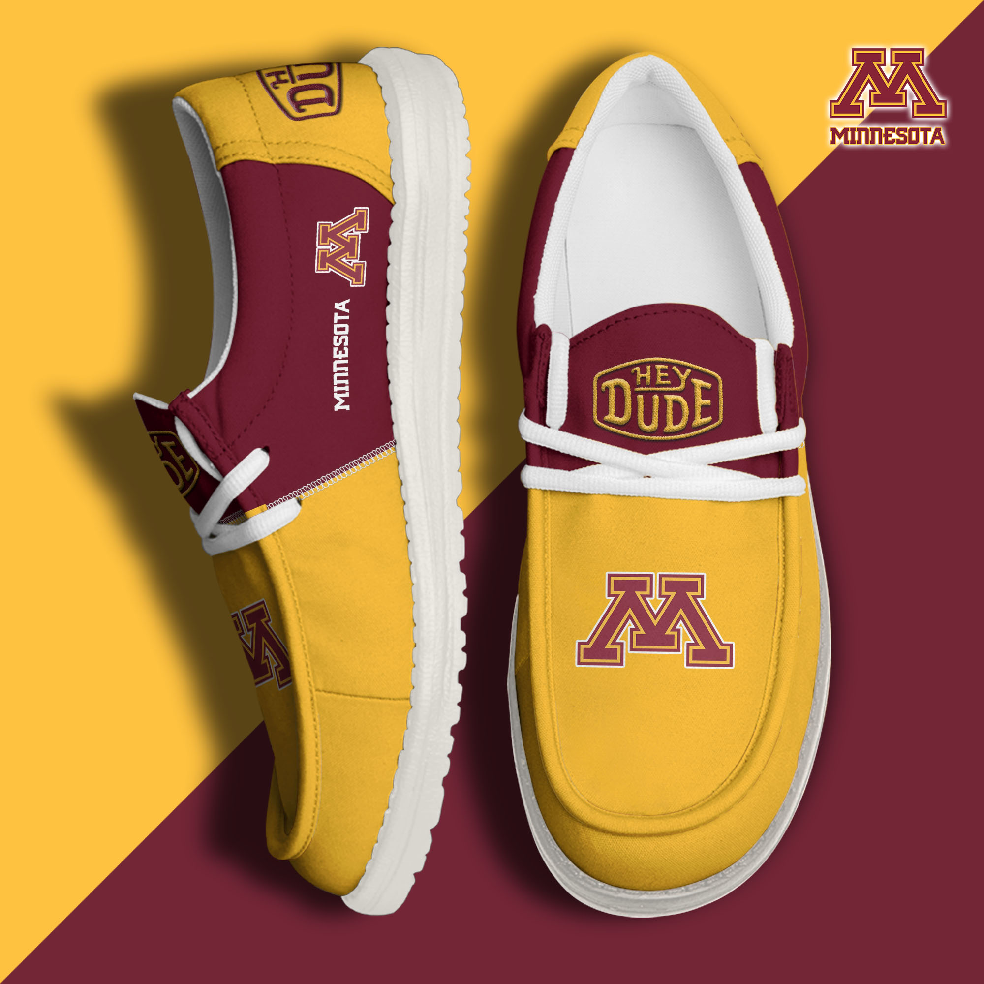 footweareliteminnesota golden gophers custom name hey dude shoes wx4db