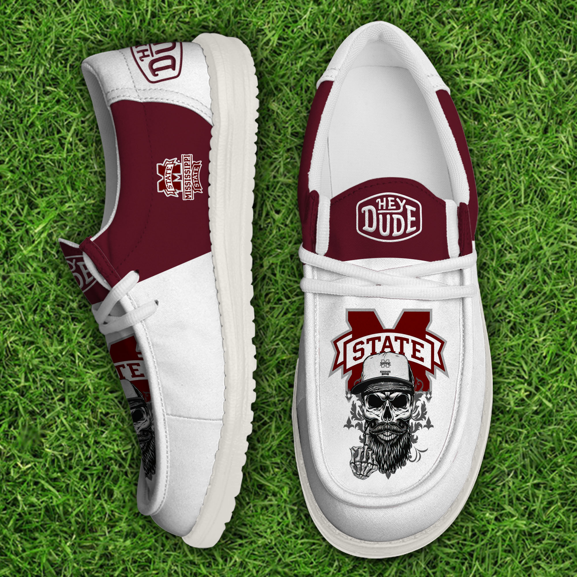 footwearelitemississippi state bulldogs custom name hey dude shoes 225lg