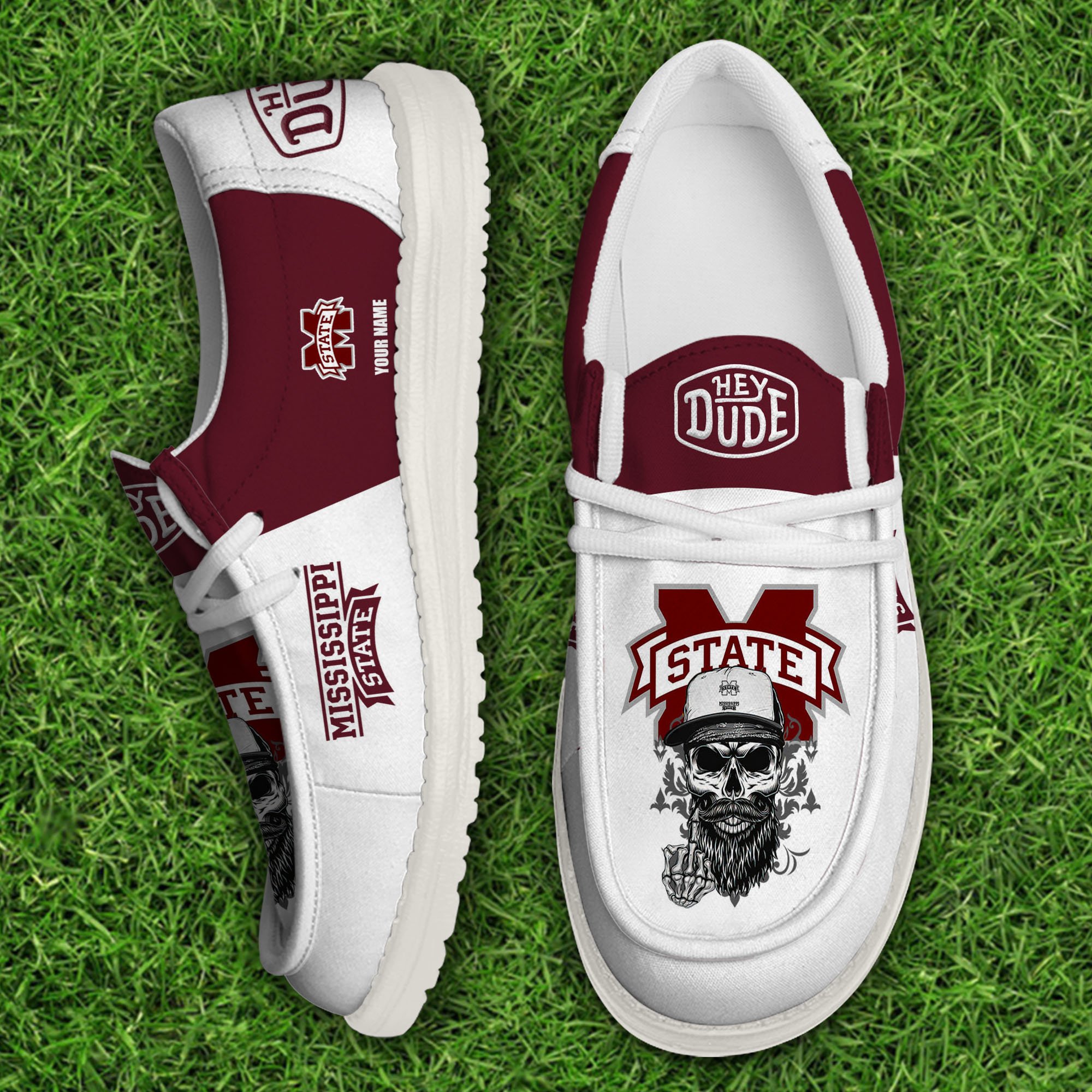 footwearelitemississippi state bulldogs custom name hey dude shoes hchlm