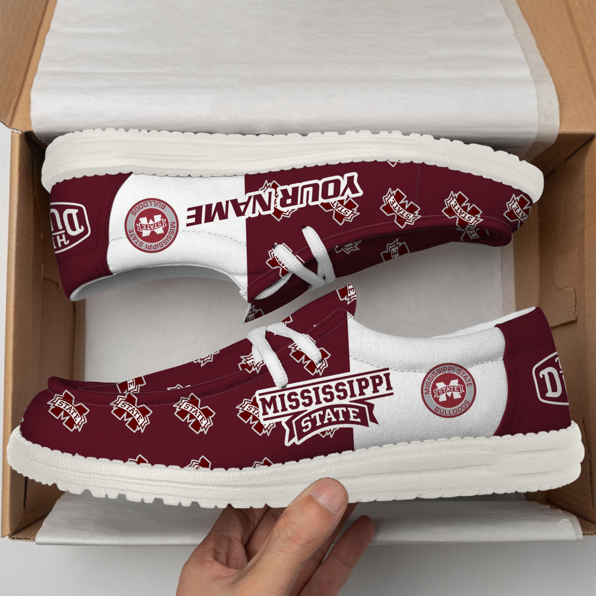 footwearelitemississippi state bulldogs custom name hey dude shoes np8tt