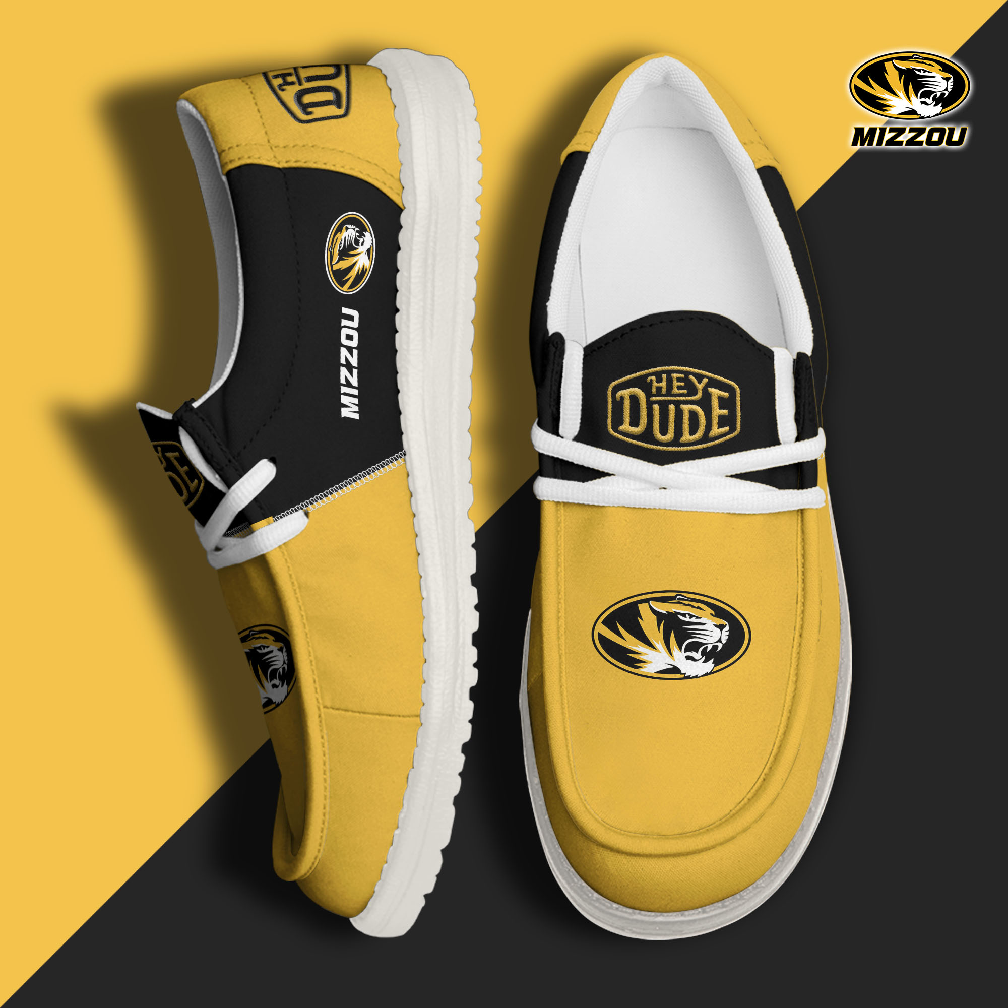 footwearelitemissouri tigers custom name hey dude shoes motkm