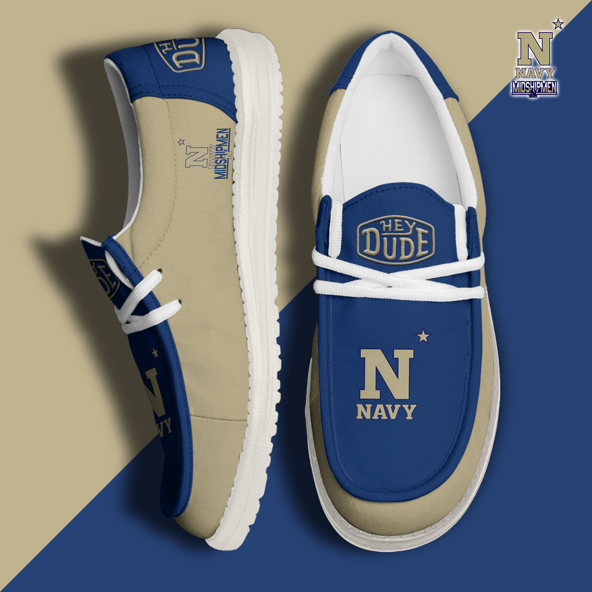 footwearelitenavy midshipmen custom name hey dude shoes qxprv