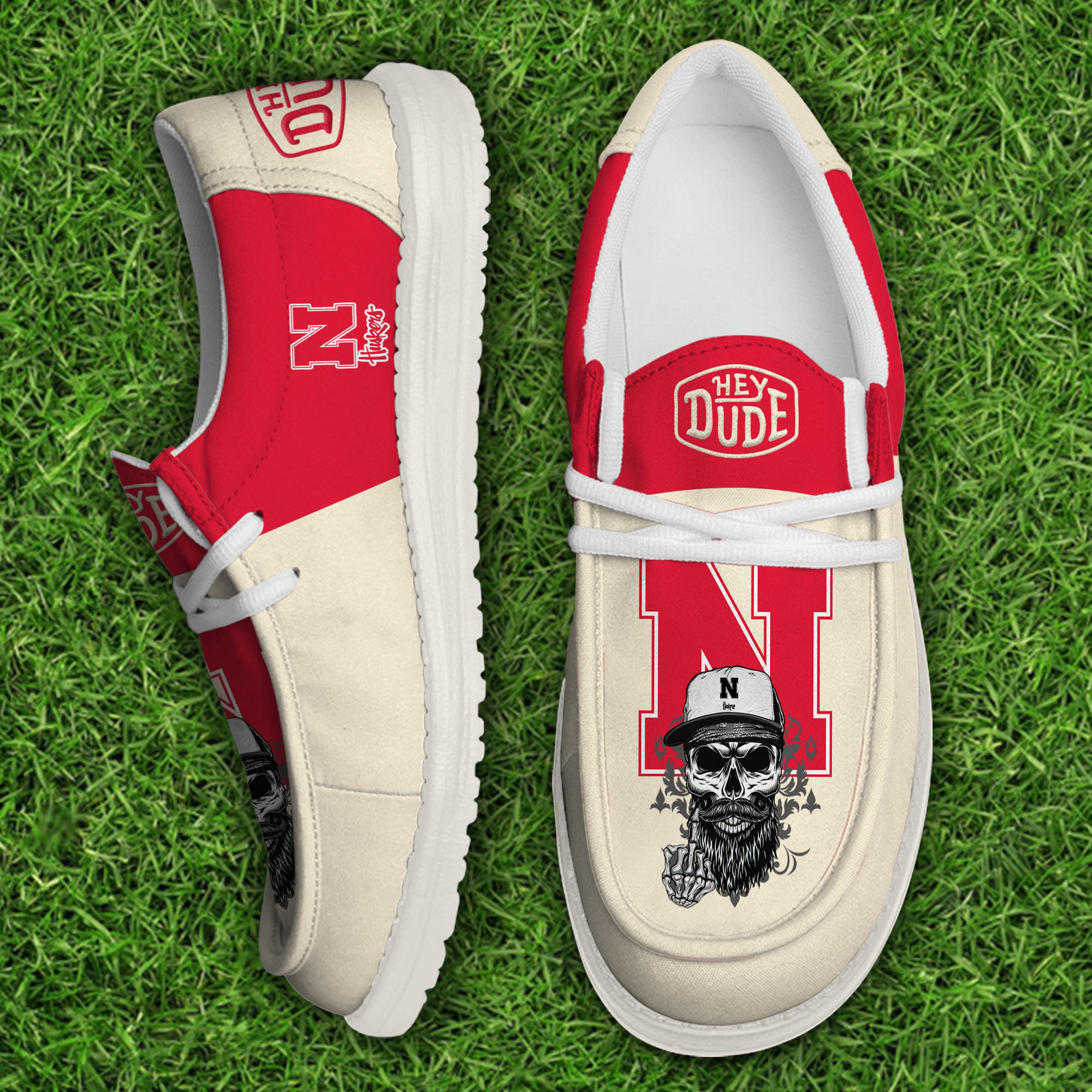 footwearelitenebraska cornhuskers custom name hey dude shoes cm25c