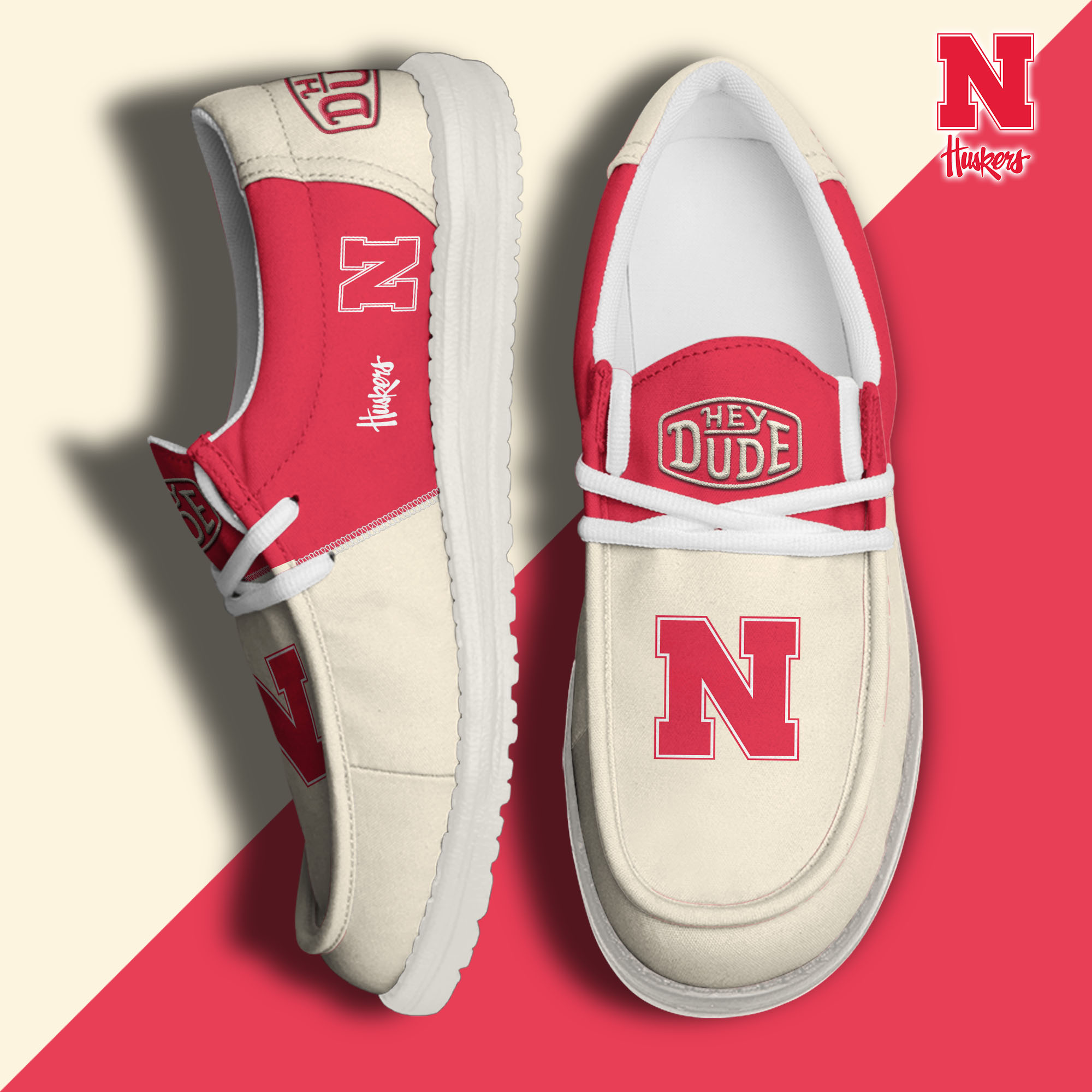 footwearelitenebraska cornhuskers custom name hey dude shoes qsqah