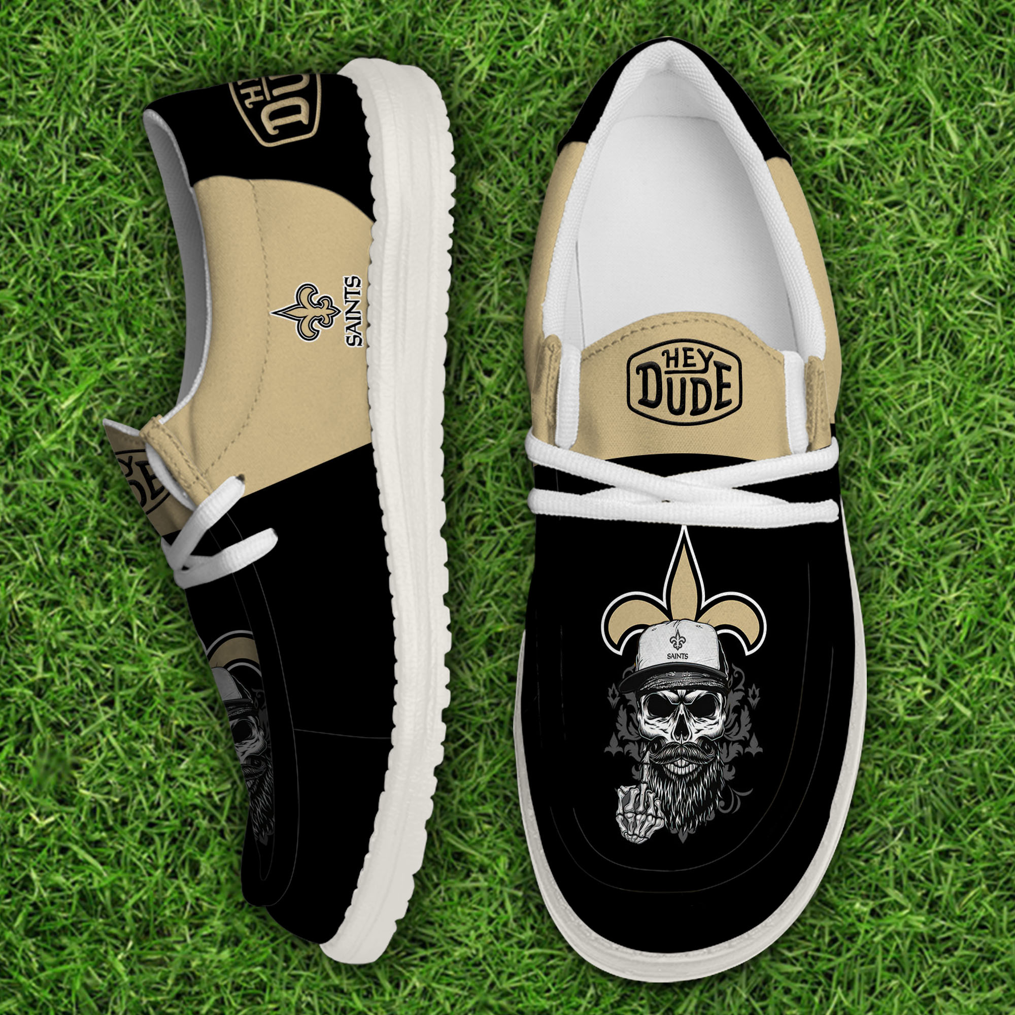 footwearelitenew orleans saints custom name hey dude shoes clcmk