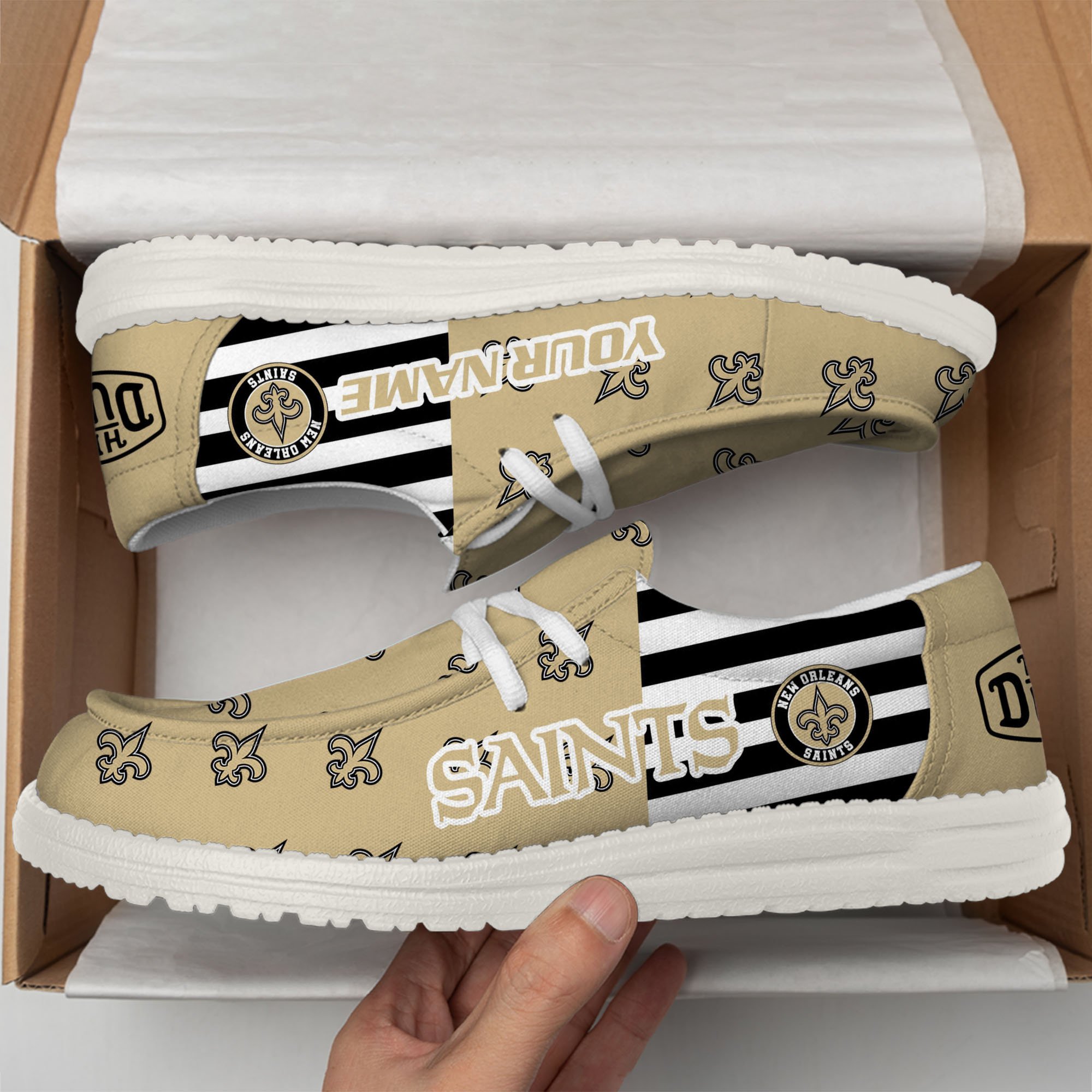 footwearelitenew orleans saints custom name hey dude shoes djhbt