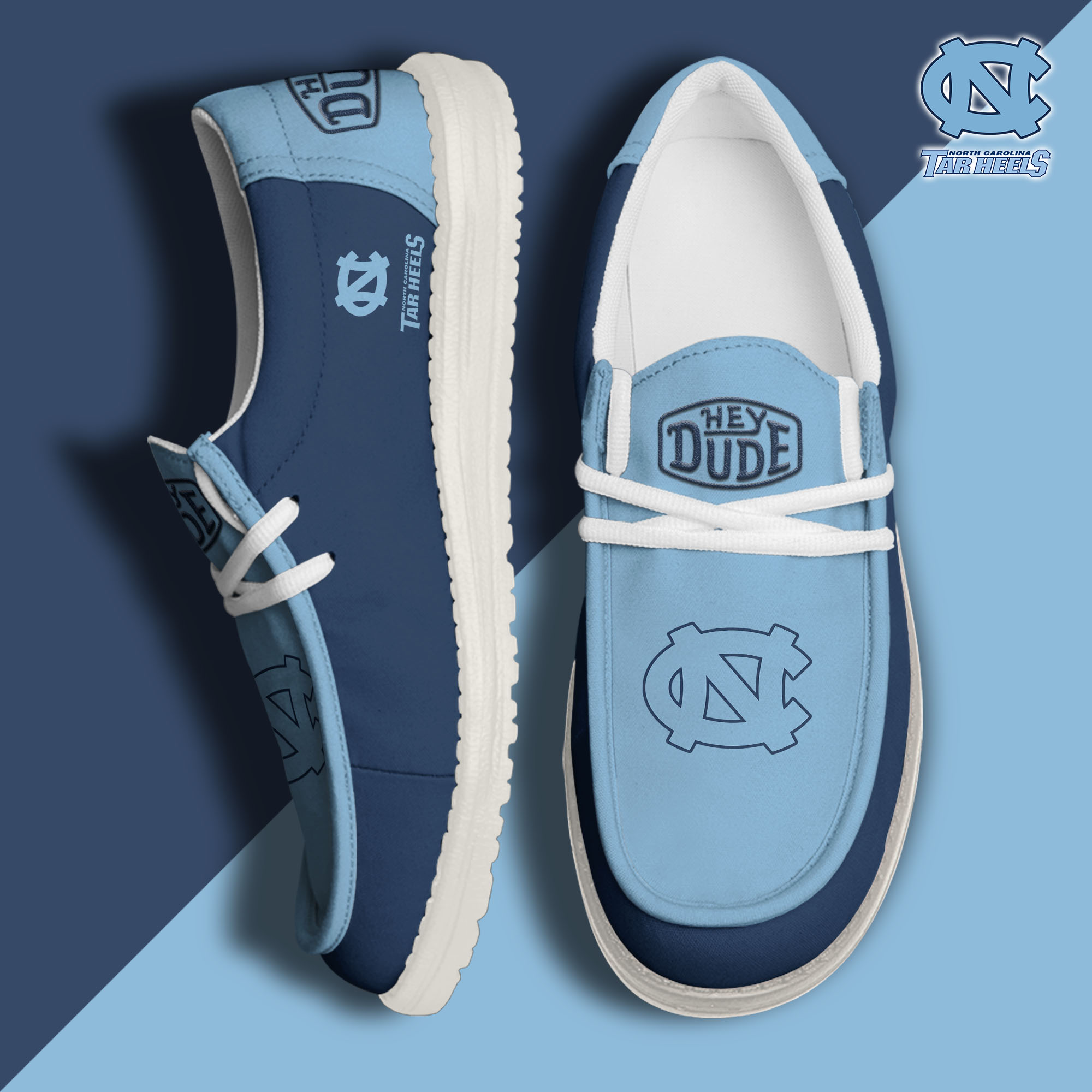 footwearelitenorth carolina tar heels custom name hey dude shoes azovn