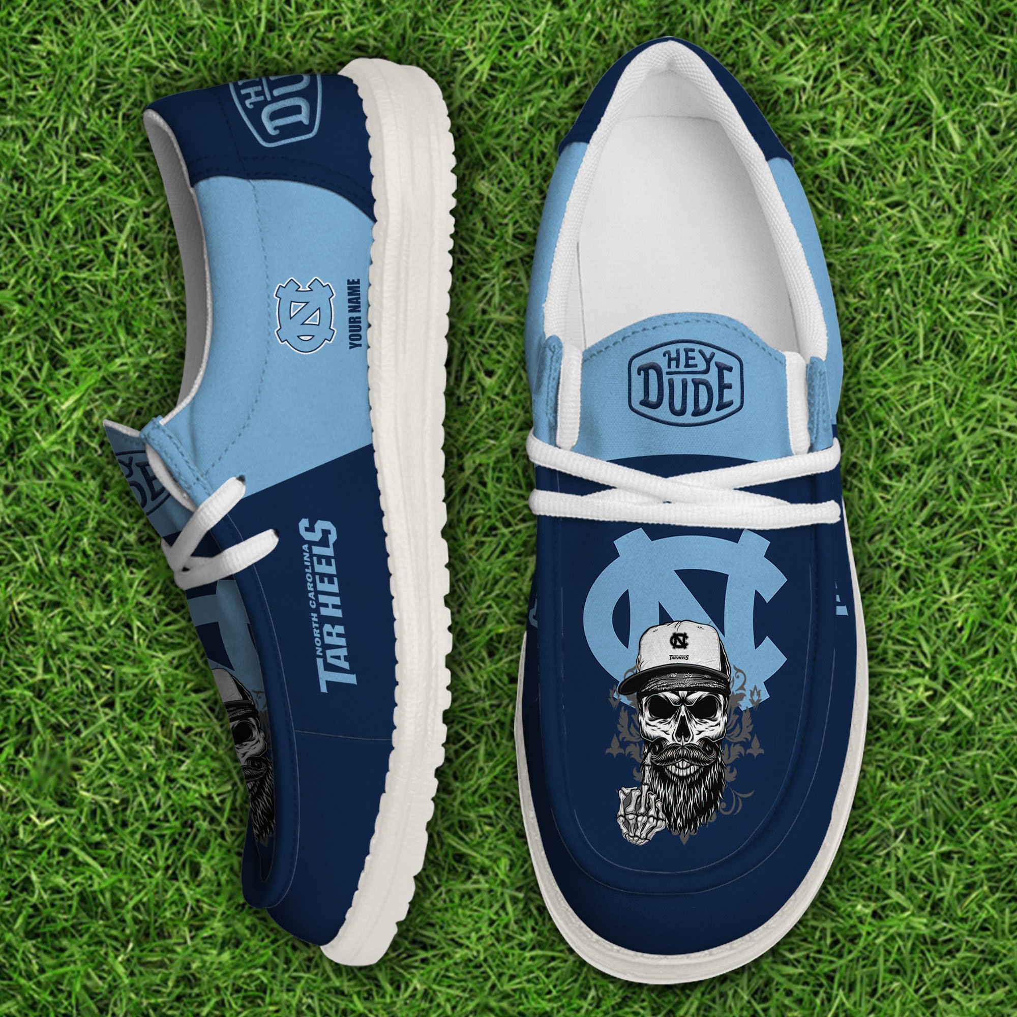 footwearelitenorth carolina tar heels custom name hey dude shoes gzynx